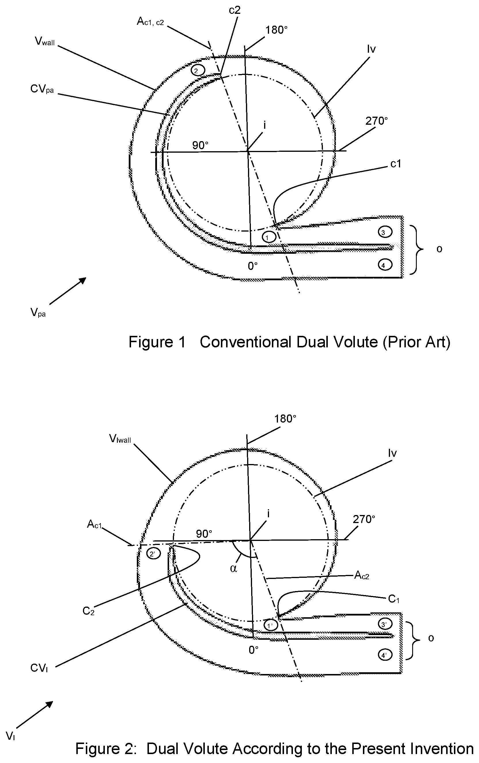 Patent US12313082 Figure 1 – Volute design for lower manufacturing cost and radial load reduction