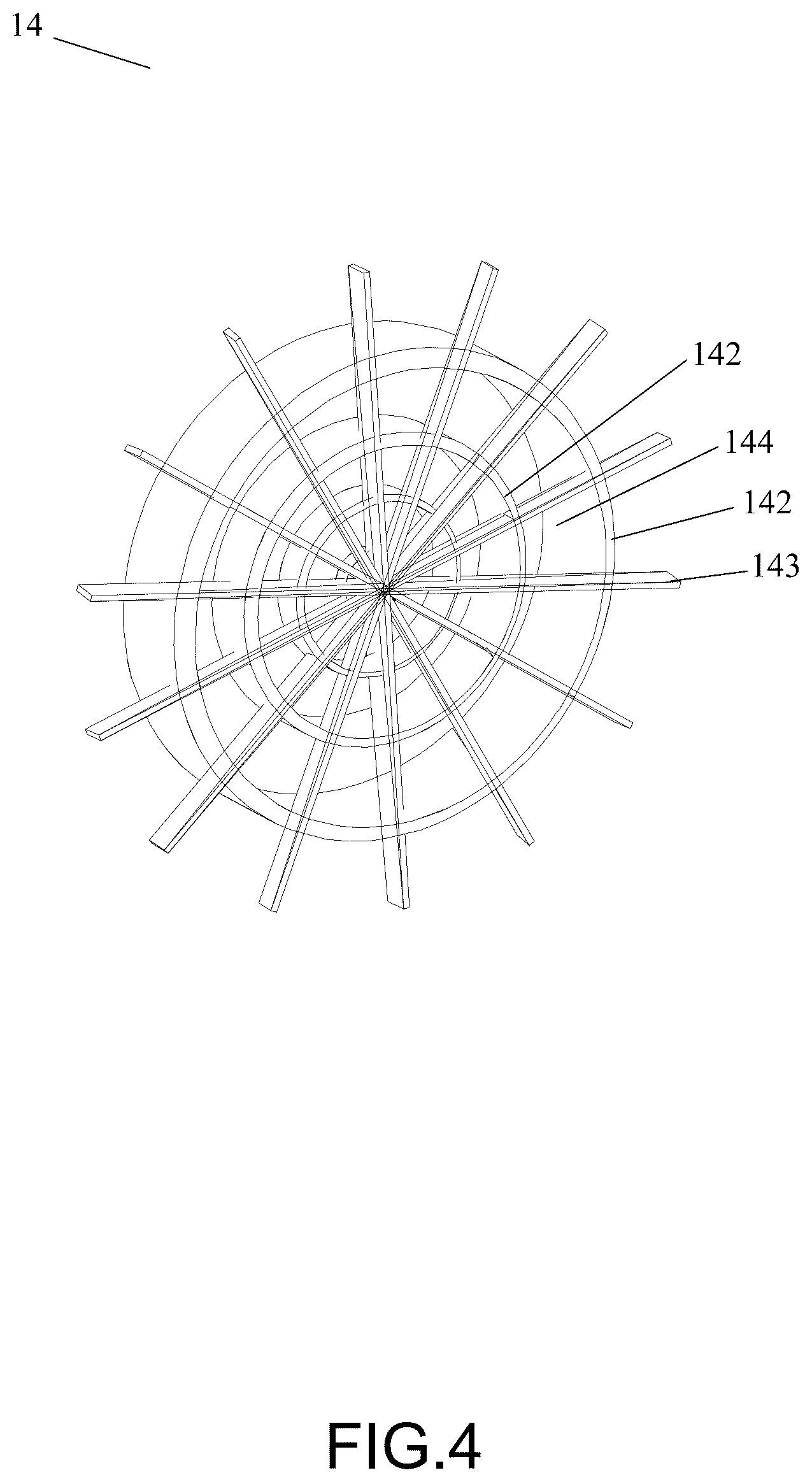 Patent US12313084 Figure 4 – Neck hanging fan