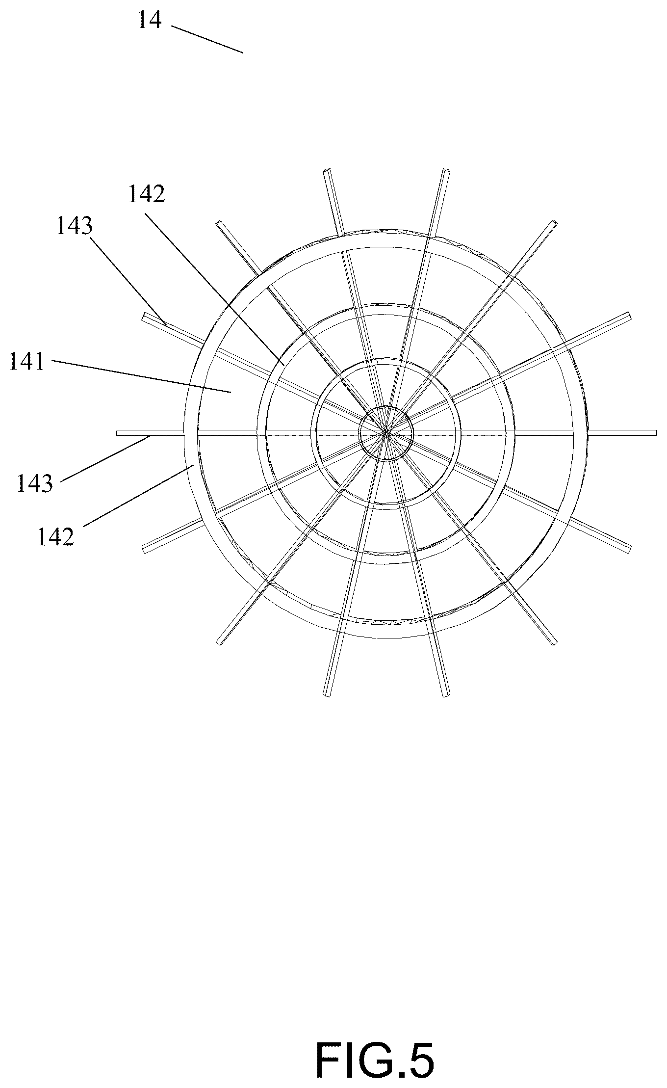 Patent US12313084 Figure 5 – Neck hanging fan