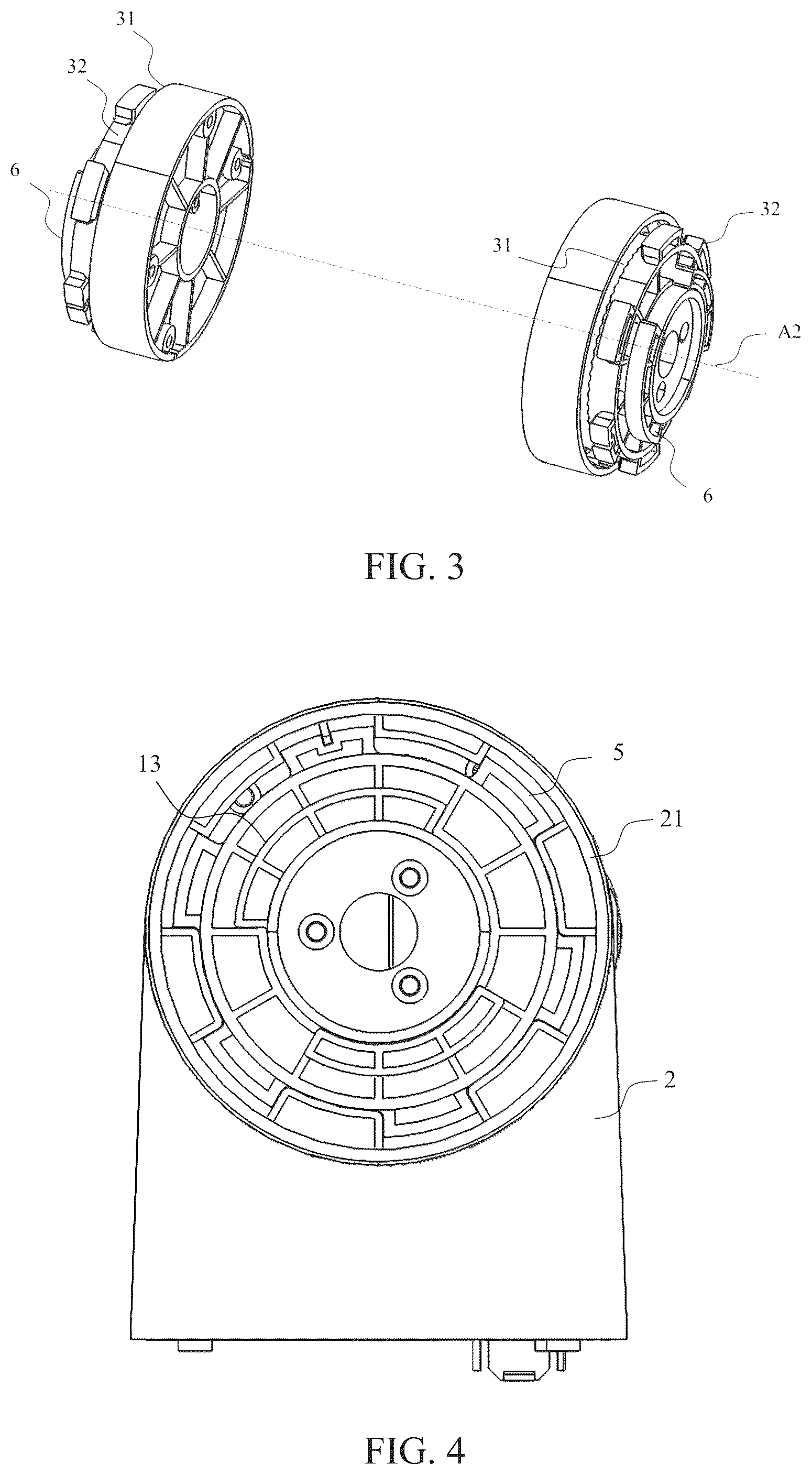 Patent US12313085 Figure 2 – Connection component and fan