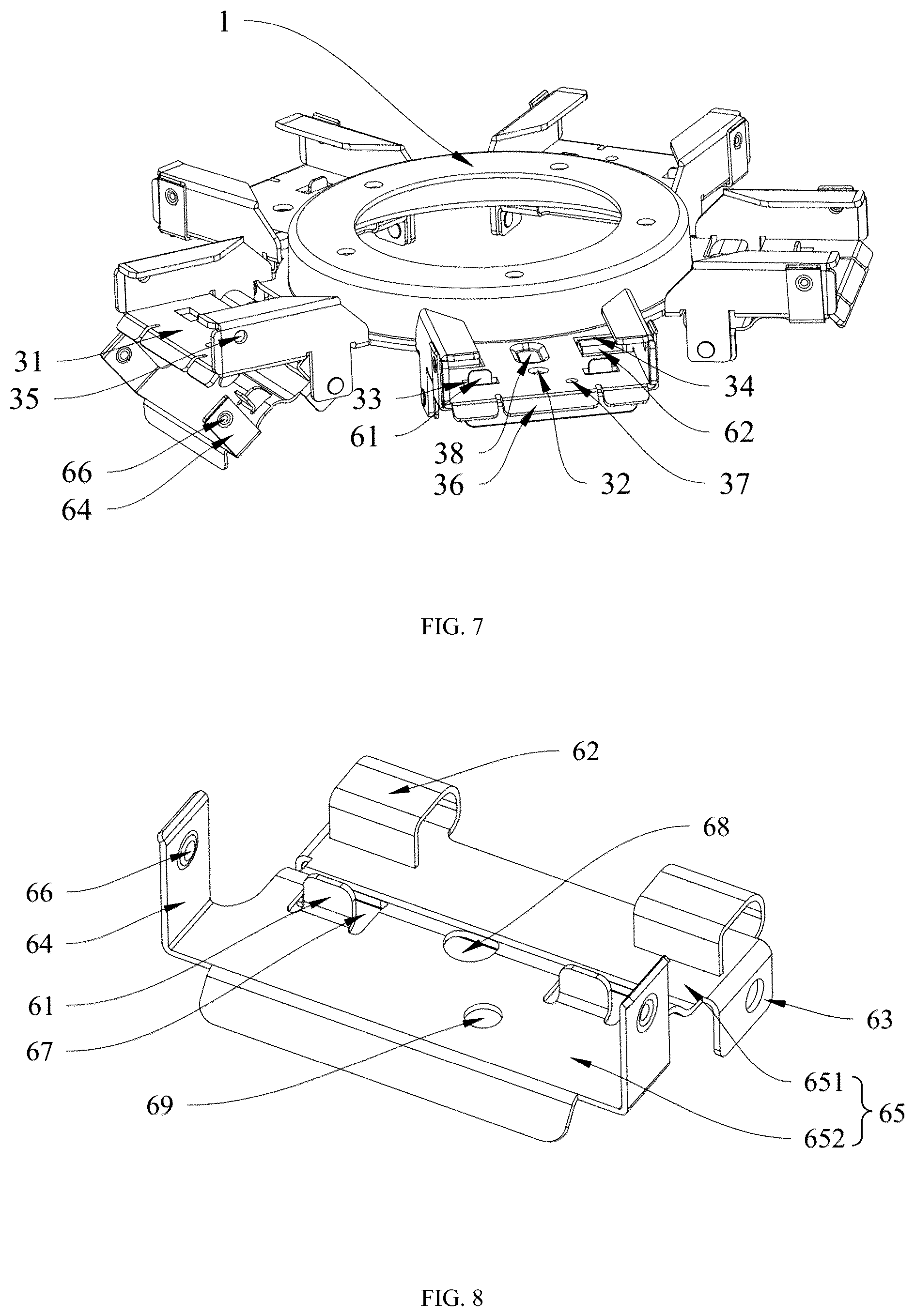 Patent US12313086 Figure 4 – Mounting and demounting structure and fan