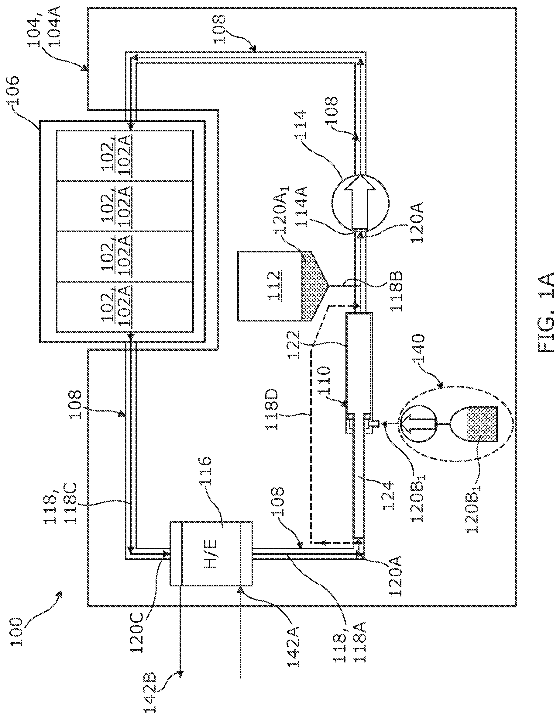 Patent US12313089 Figure 1 – Cool fluid reservoir for a coolant distribution unit