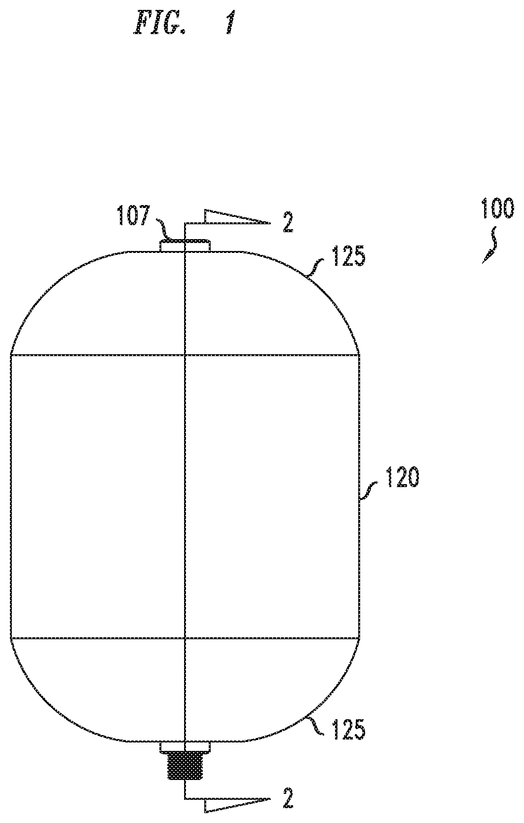 Patent US12313090 Figure 1 – Hydro-pneumatic pressure vessel and diaphragm assembly method
