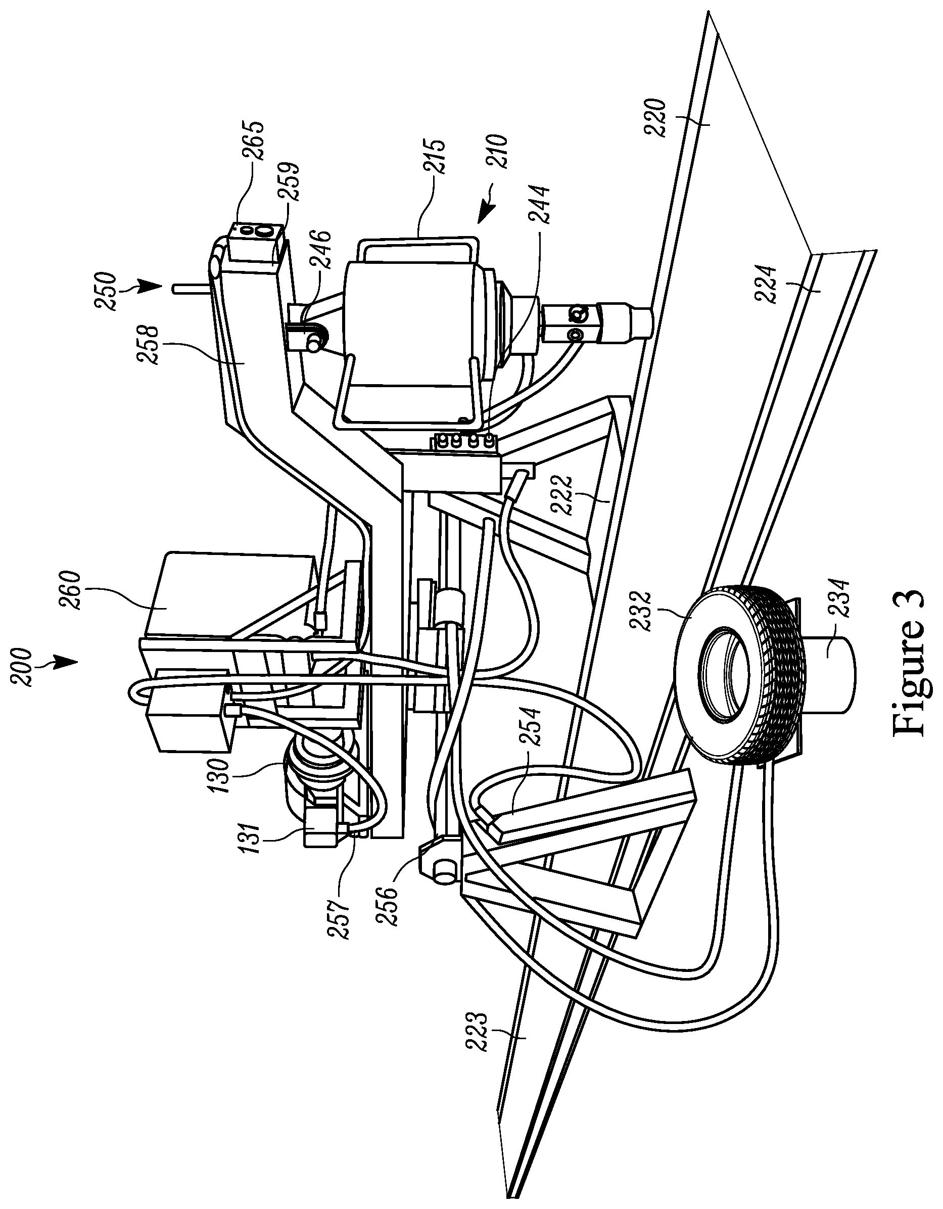 Patent US12313096 Figure 3 – Forklift hydraulic motor based industrial driver apparatus