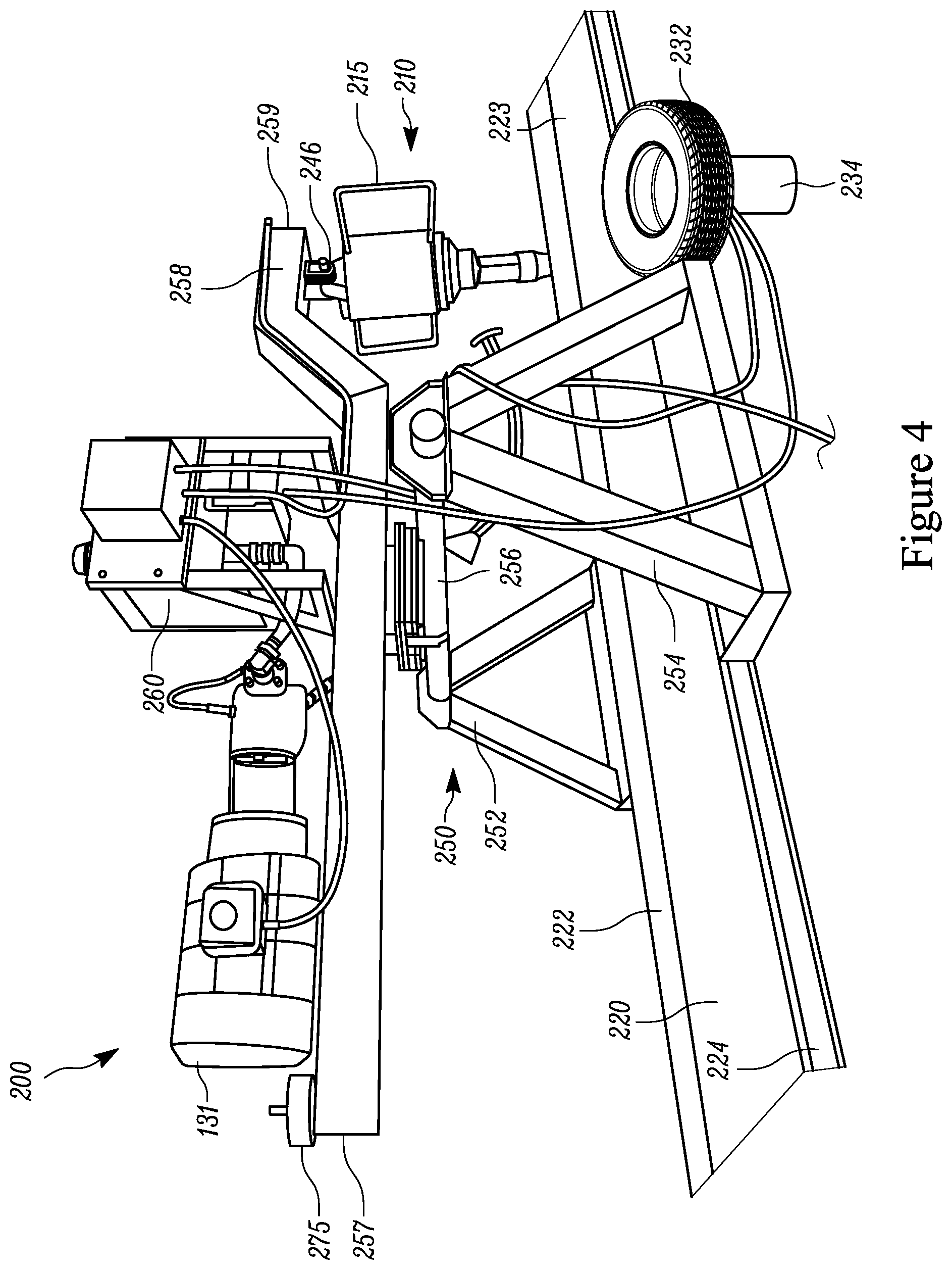 Patent US12313096 Figure 4 – Forklift hydraulic motor based industrial driver apparatus