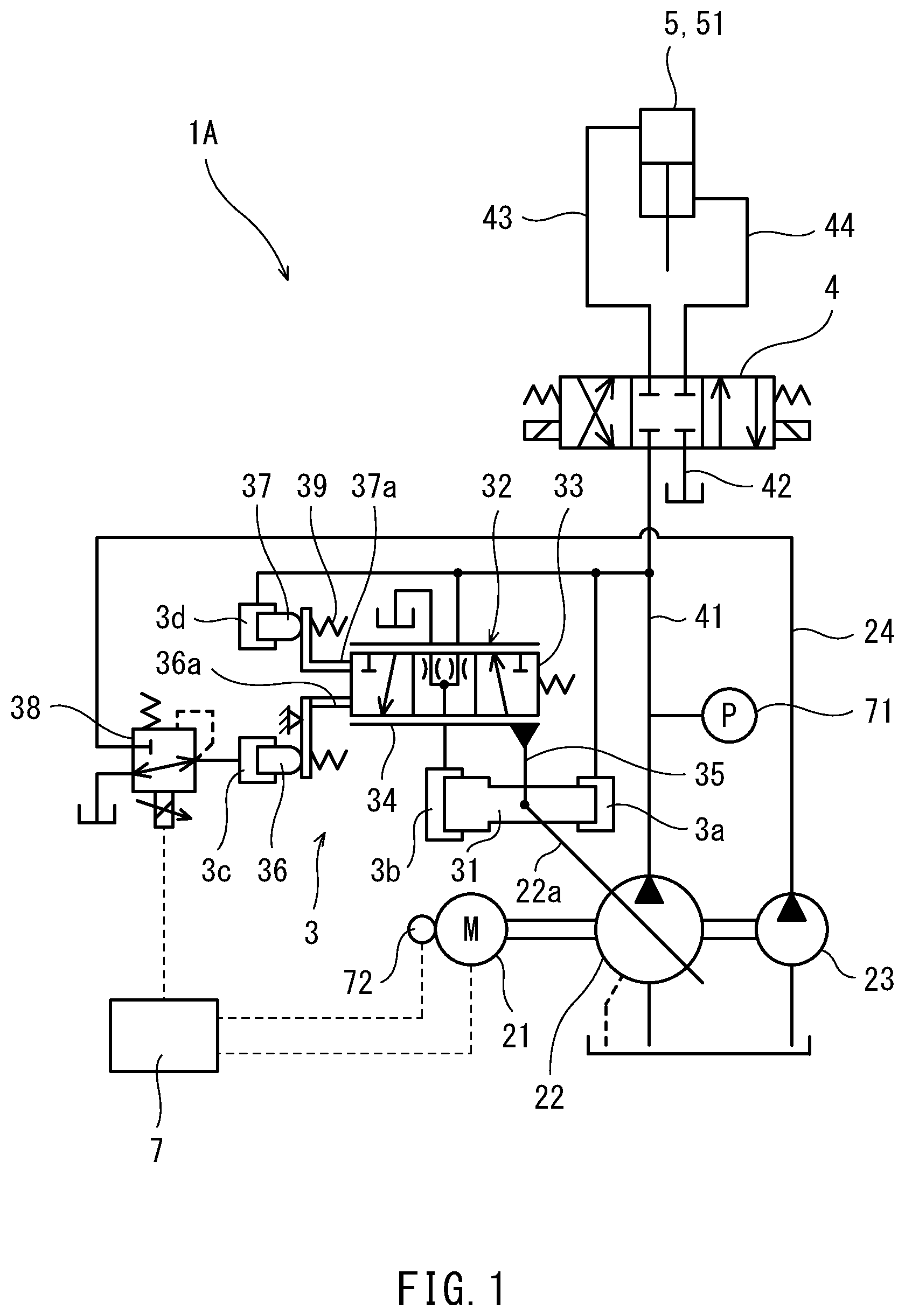 Patent US12313102 Figure 1 – Hydraulic pump performance deterioration detection system