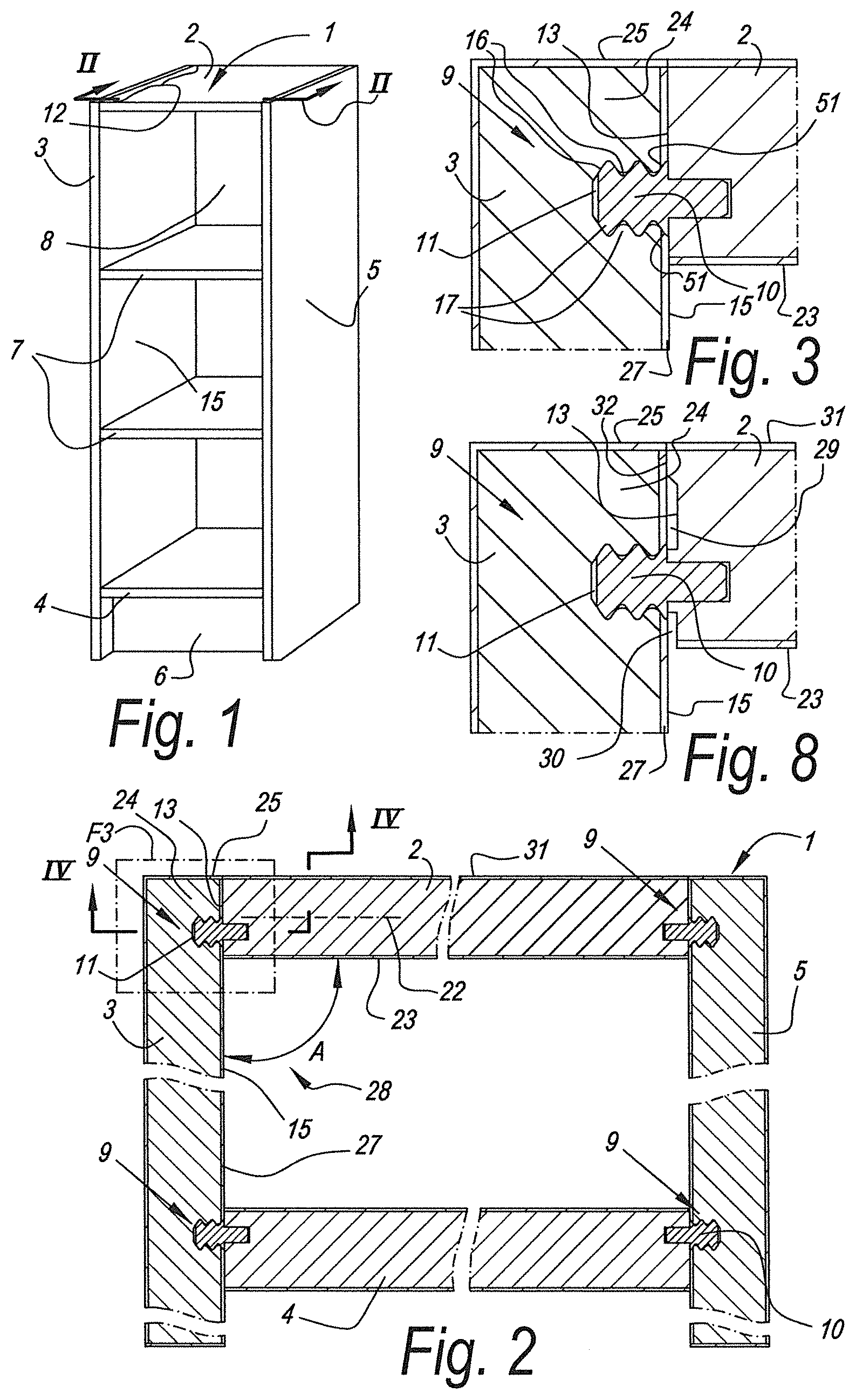 Patent US12313105 Figure 1 – Piece of furniture