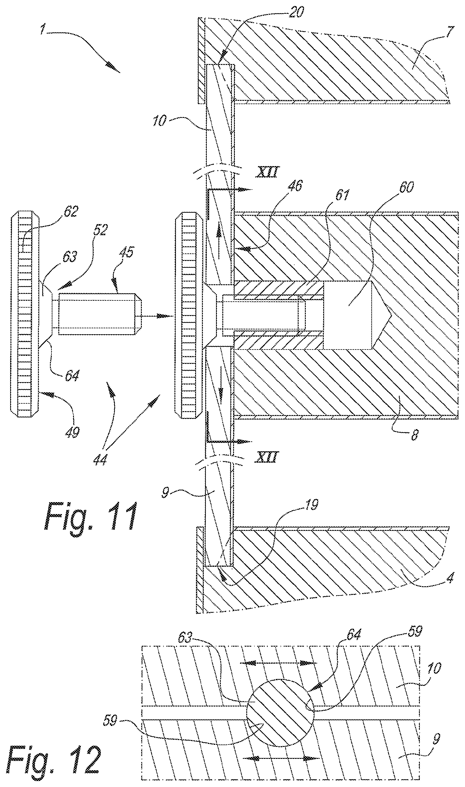 Patent US12313106 Figure 5 – Composed element and rear wall construction applied herewith