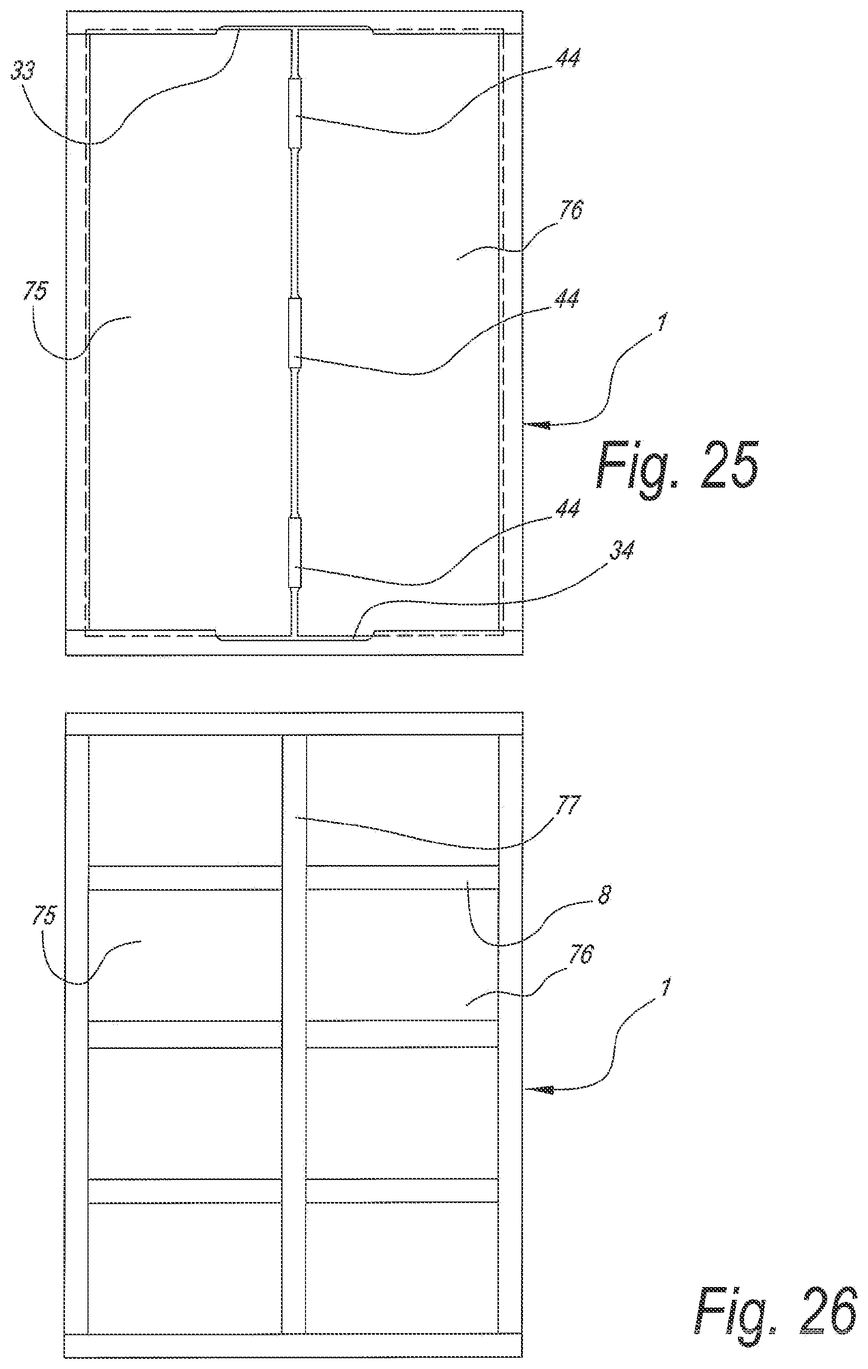 Patent US12313106 Figure 11 – Composed element and rear wall construction applied herewith