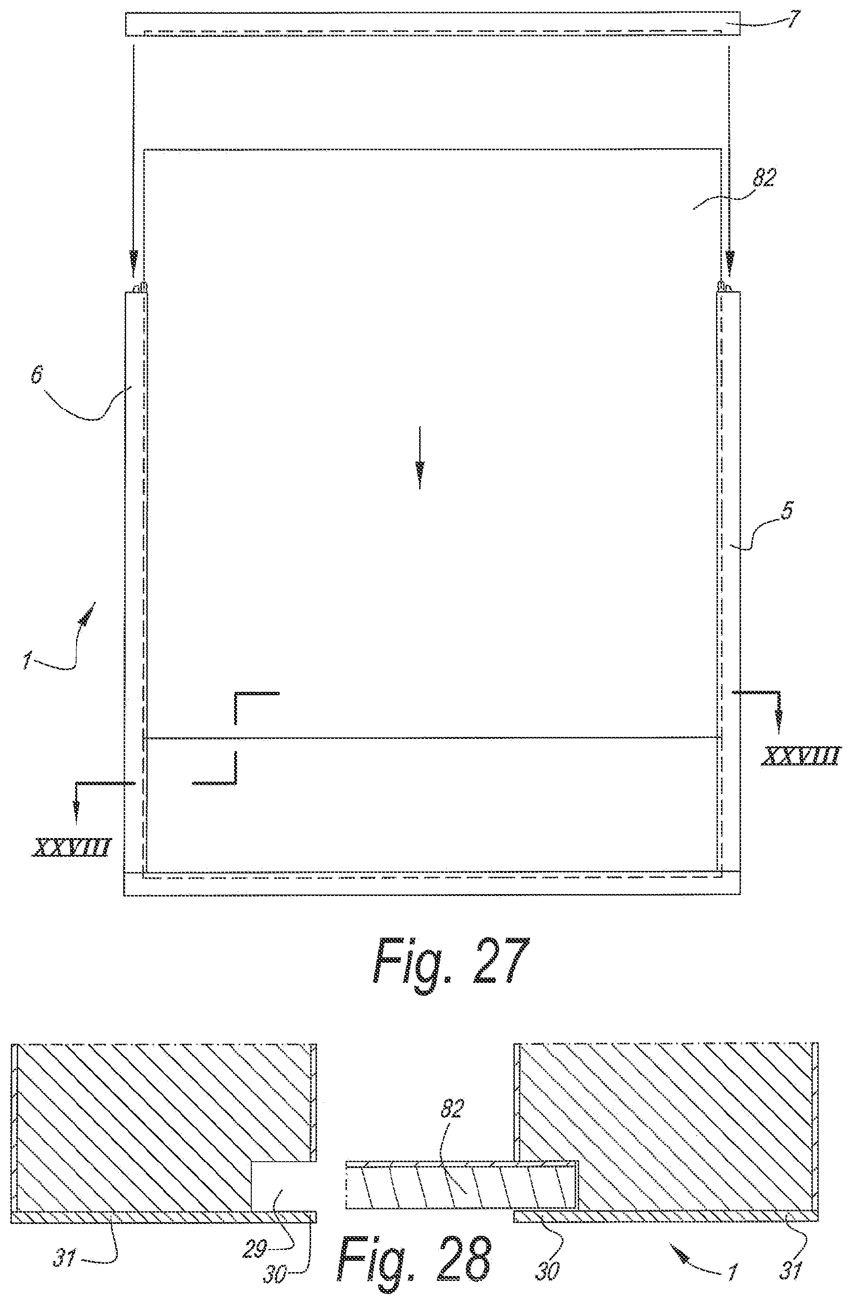 Patent US12313106 Figure 12 – Composed element and rear wall construction applied herewith