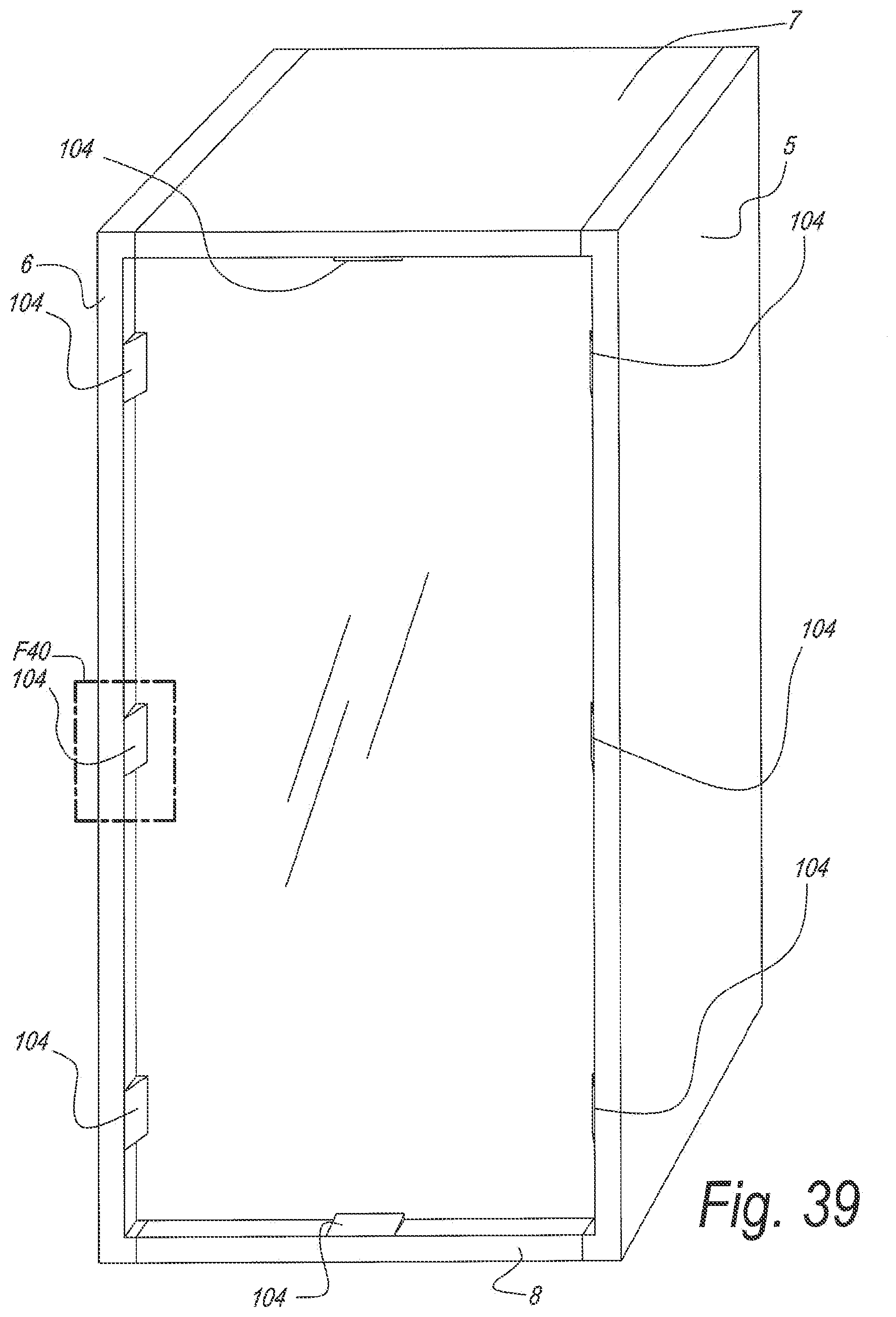 Patent US12313106 Figure 16 – Composed element and rear wall construction applied herewith