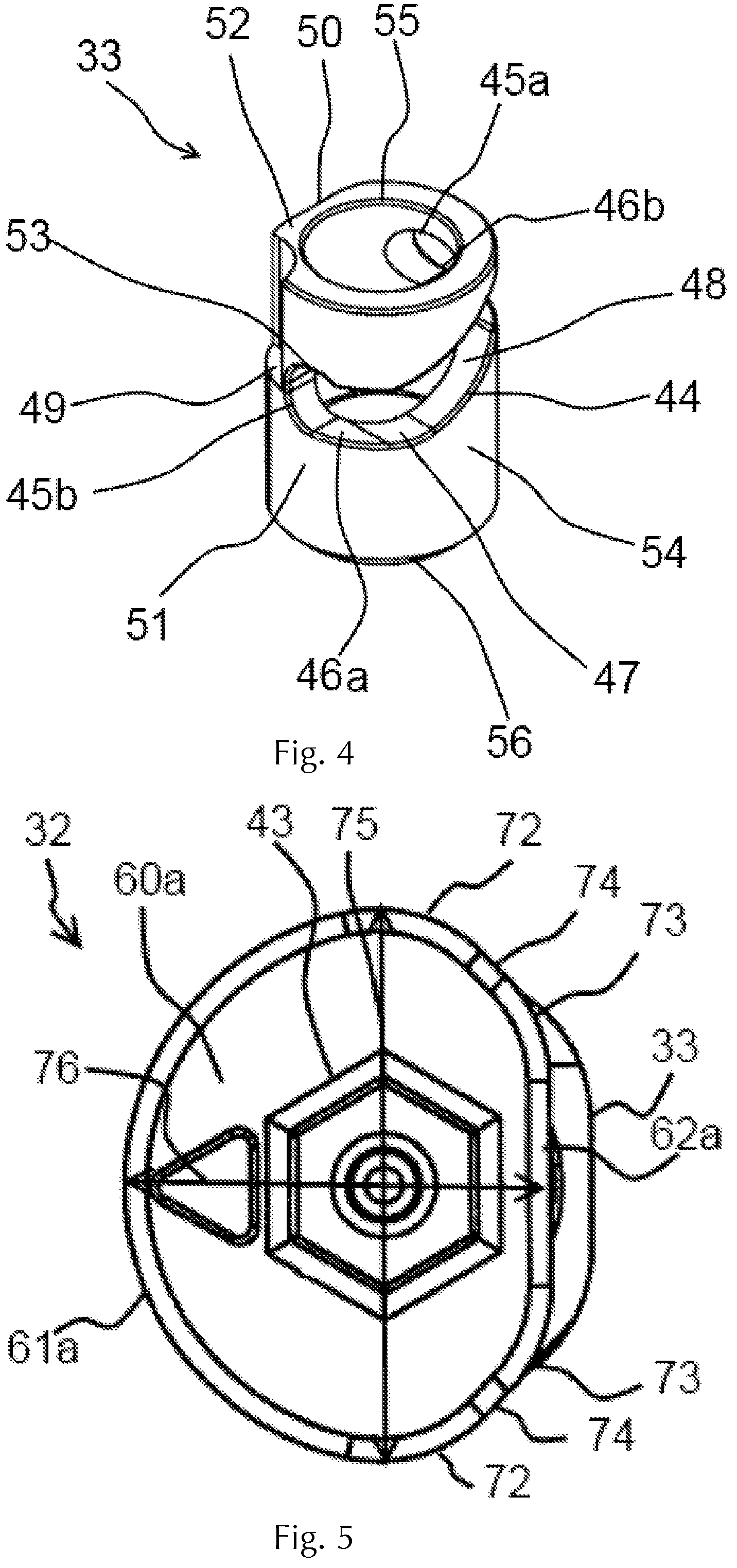 Patent US12313107 Figure 3 – Nozzle system for a textile machine, screw system for a quick fastening system, and textile machine comprising said nozzle system