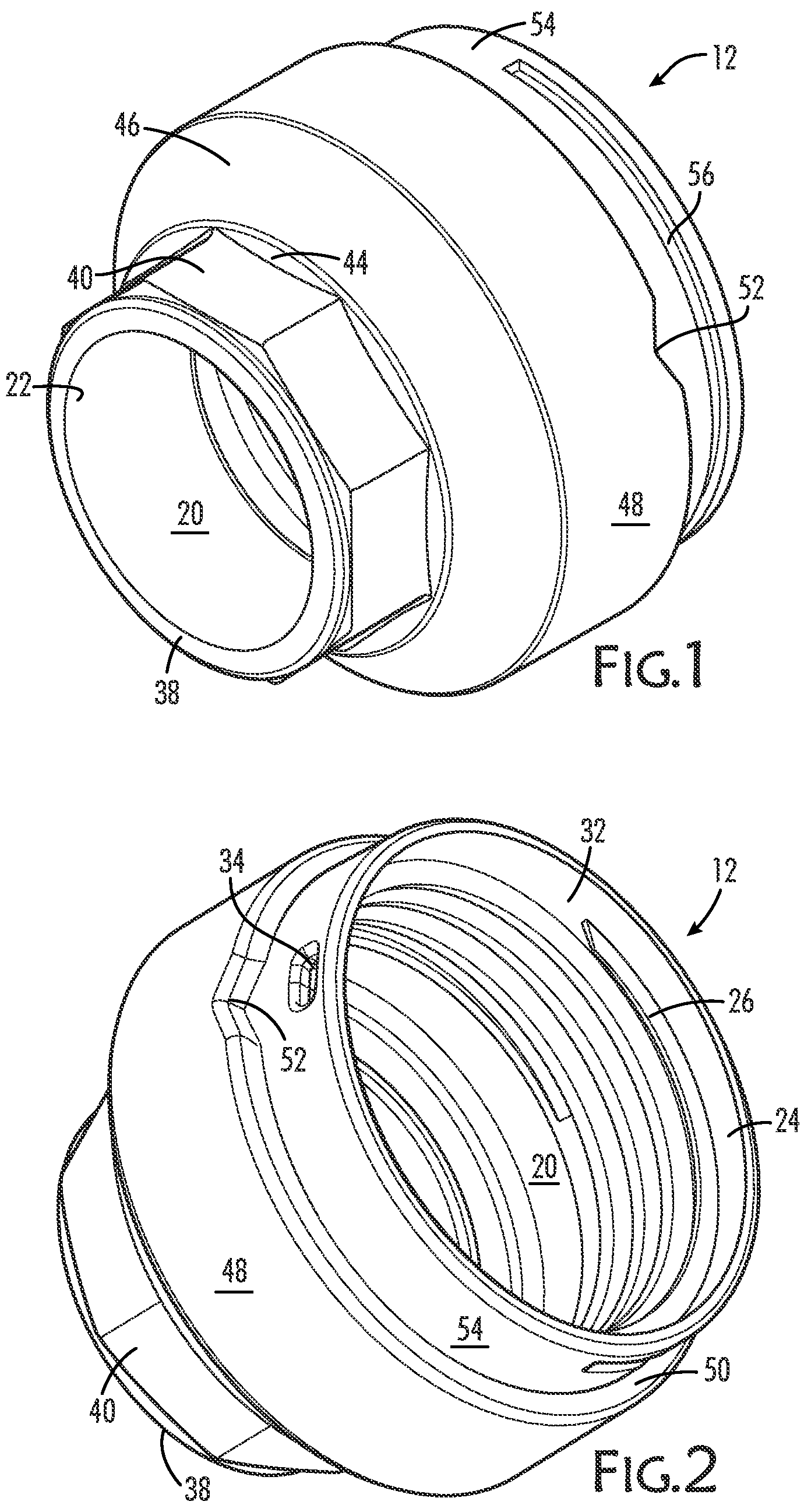 Patent US12313109 Figure 1 – End nut assembly