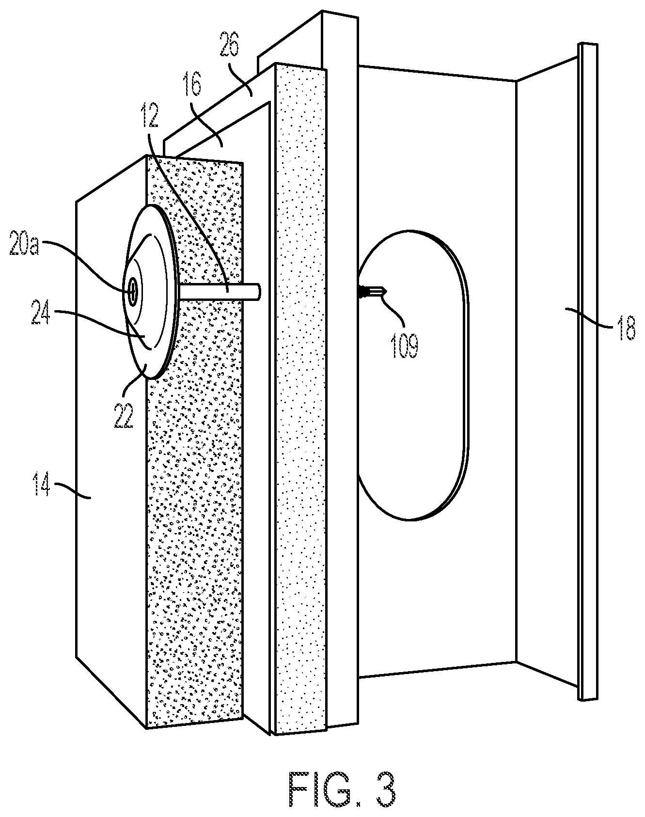 Patent US12313111 Figure 2 – Wall system fastener with seal member