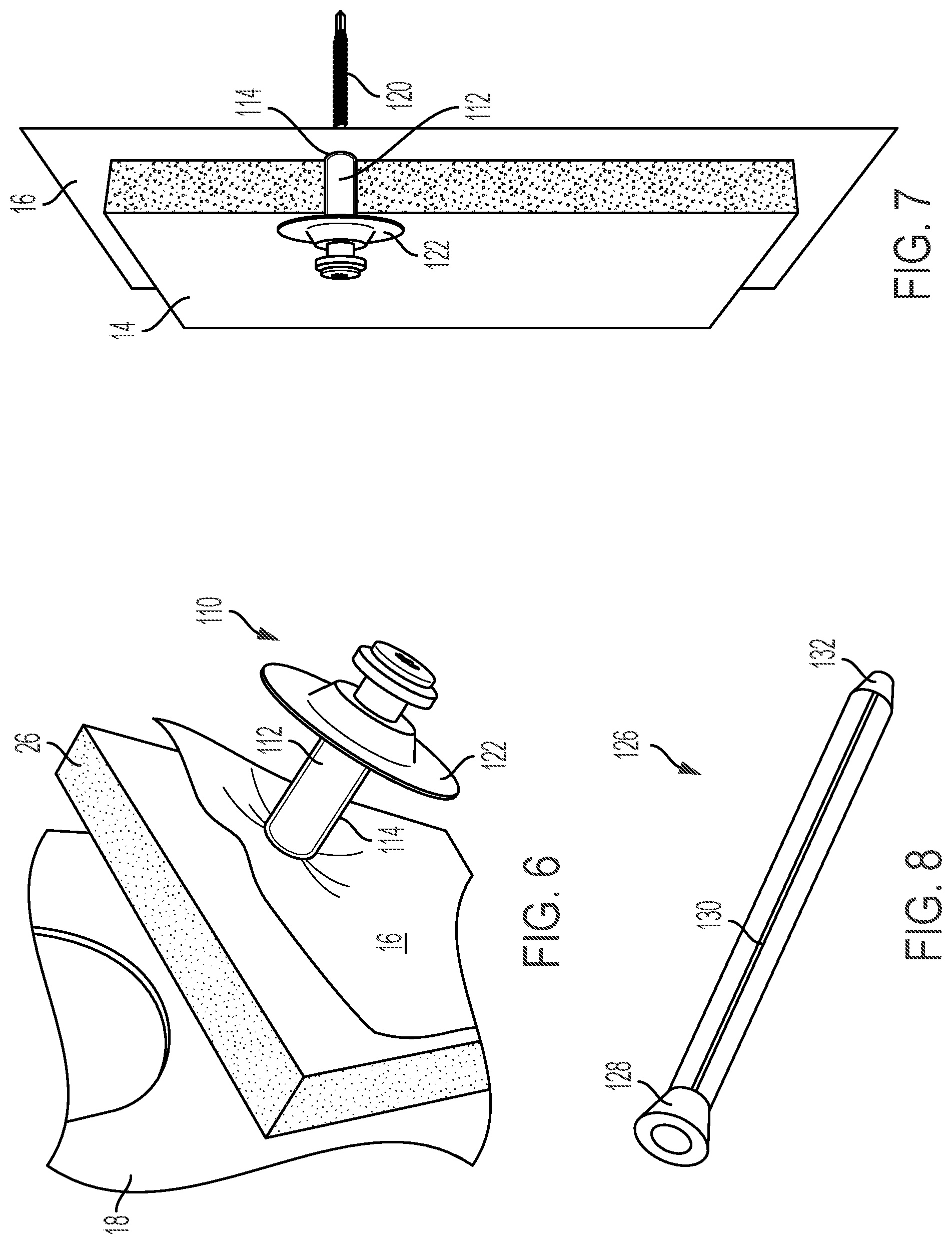 Patent US12313111 Figure 4 – Wall system fastener with seal member