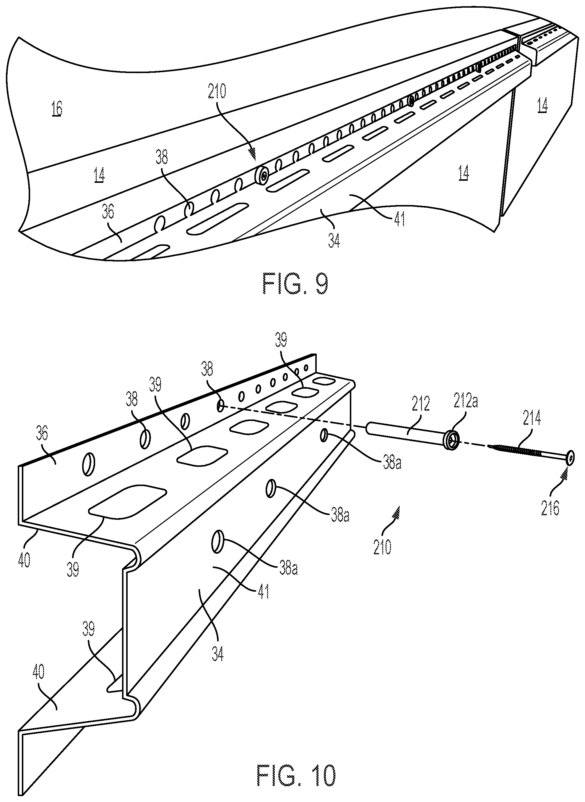 Patent US12313111 Figure 5 – Wall system fastener with seal member