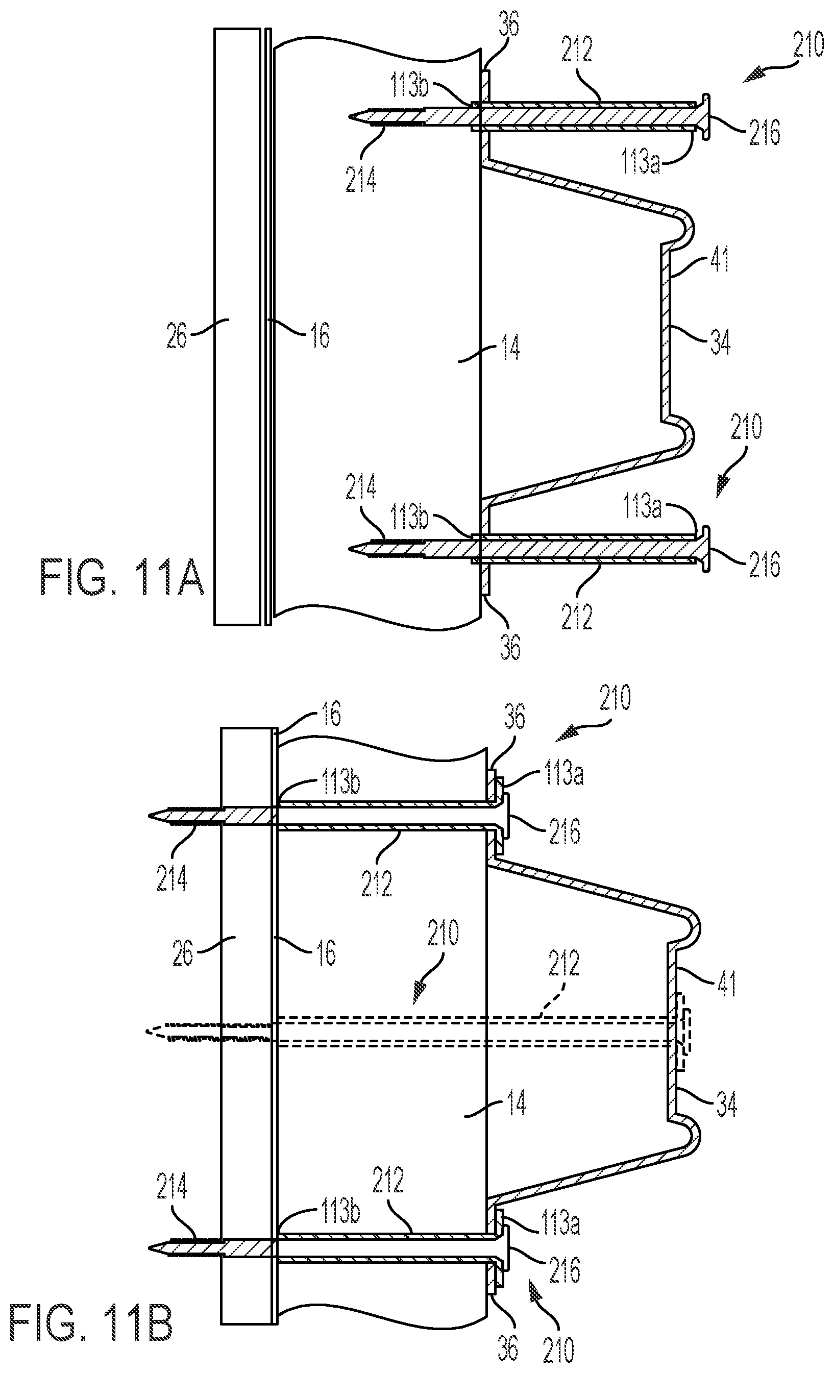 Patent US12313111 Figure 6 – Wall system fastener with seal member