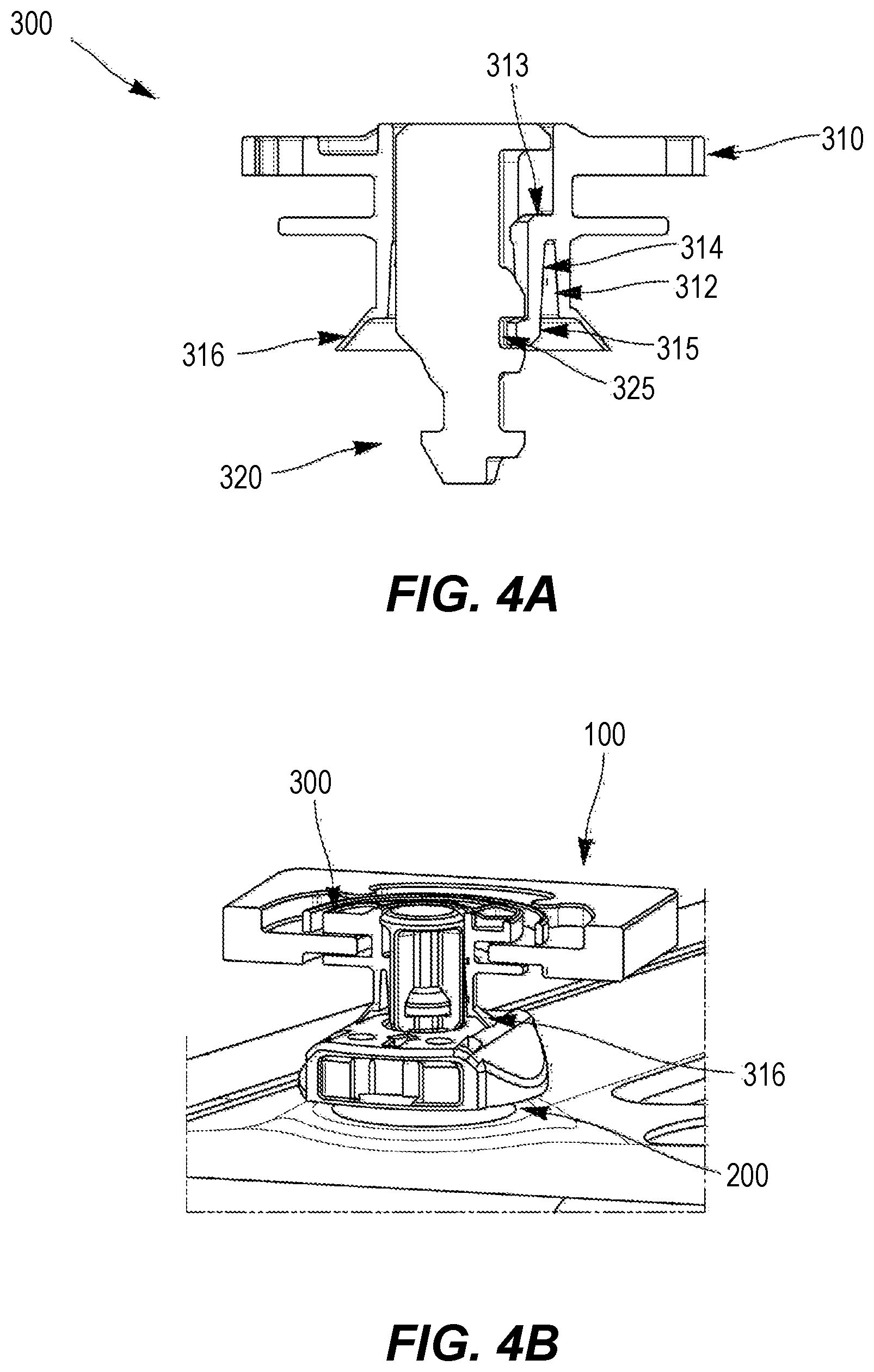 Patent US12313112 Figure 4 – Device for attaching a first part to a second part