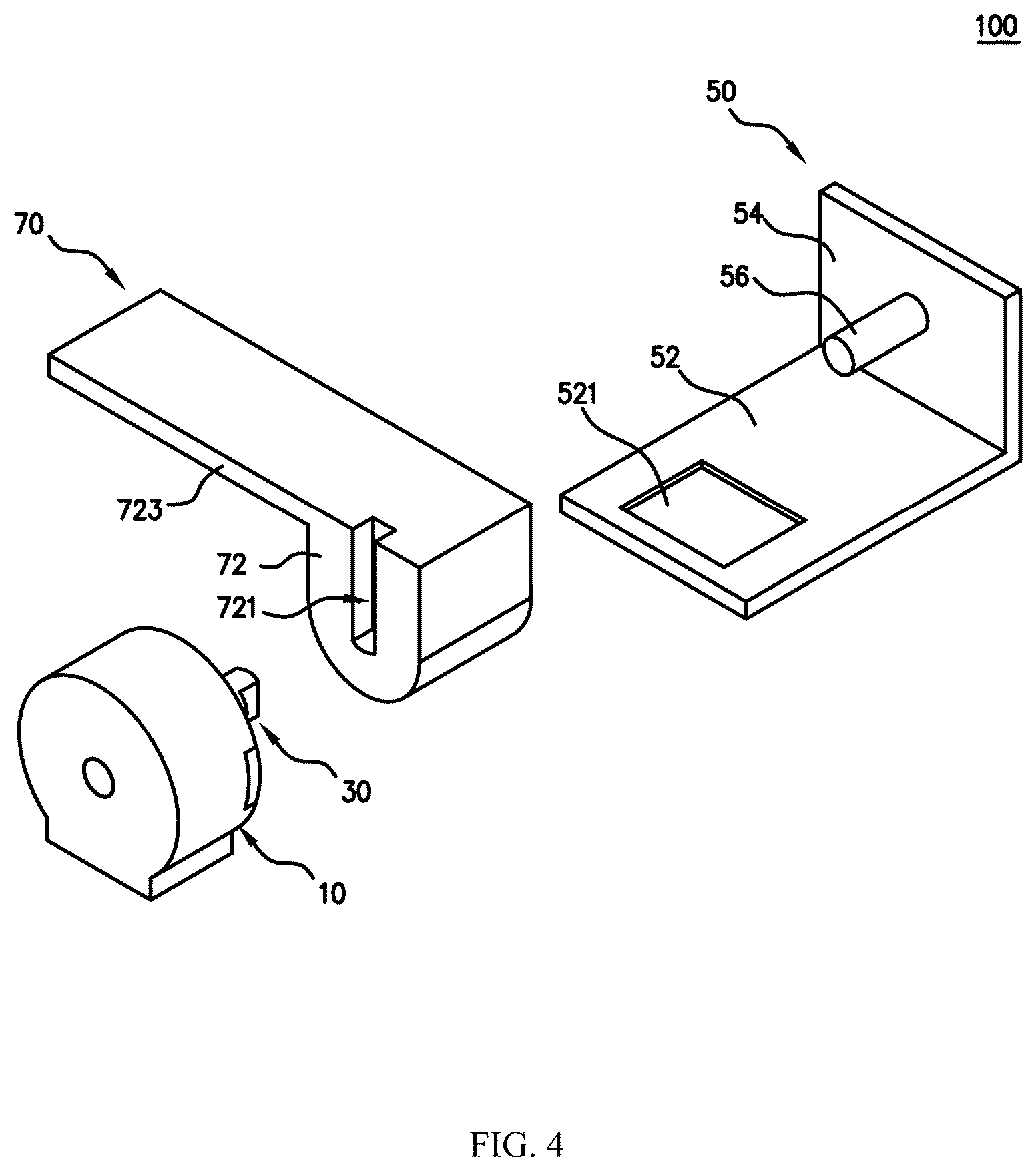 Patent US12313114 Figure 4 – Rotating shaft apparatus and electronic device