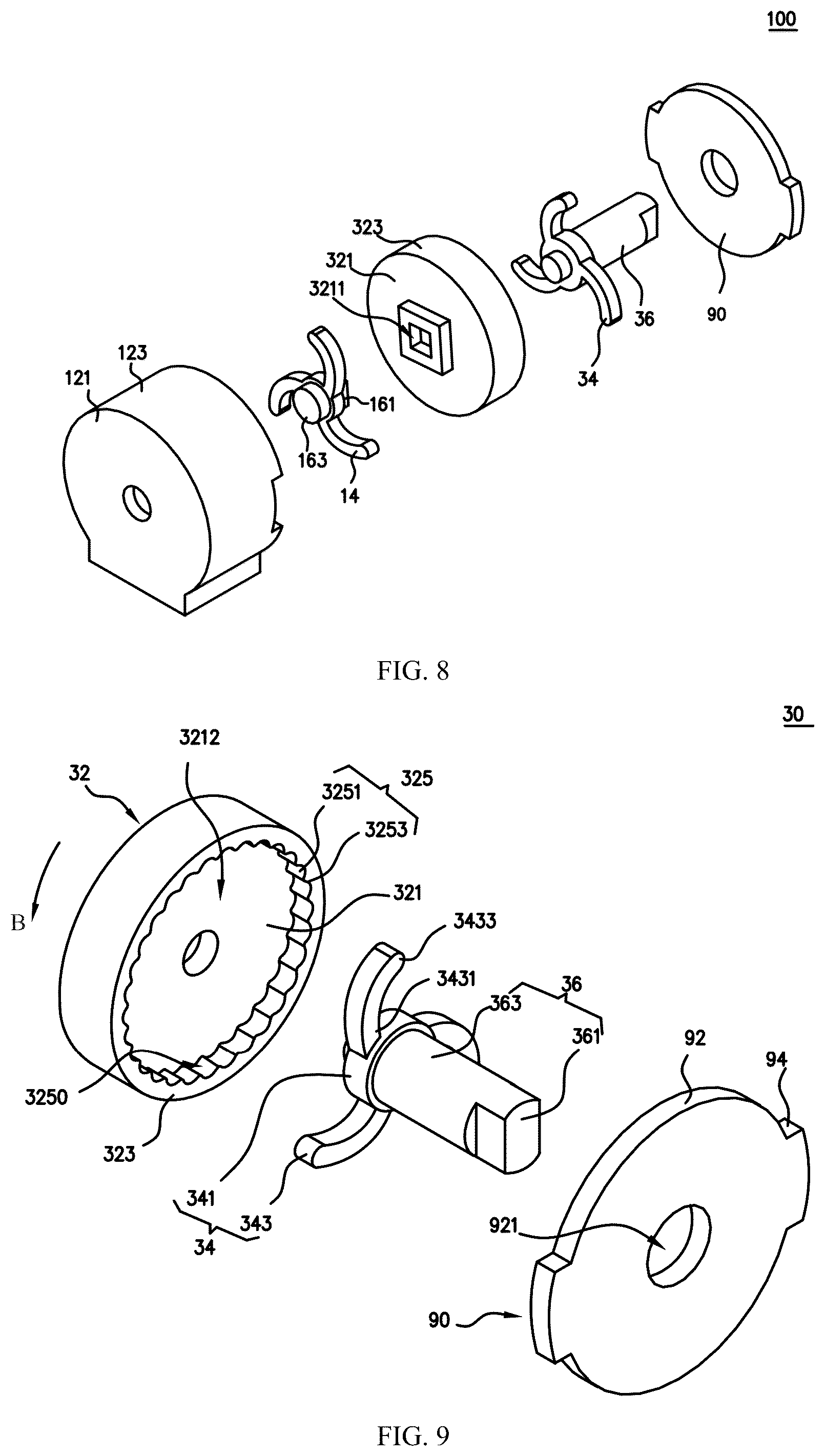 Patent US12313114 Figure 8 – Rotating shaft apparatus and electronic device