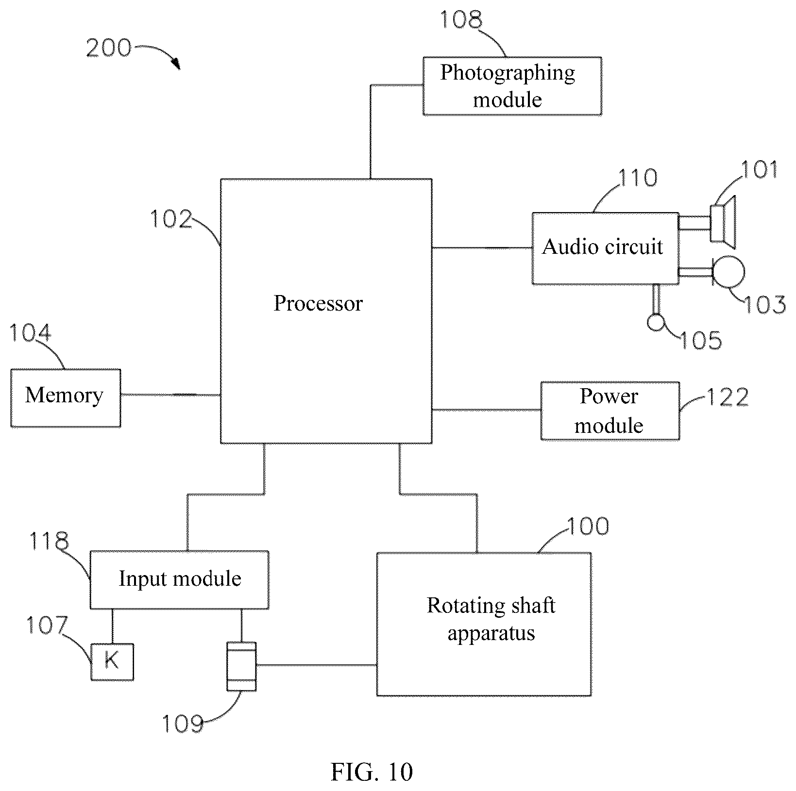 Patent US12313114 Figure 9 – Rotating shaft apparatus and electronic device
