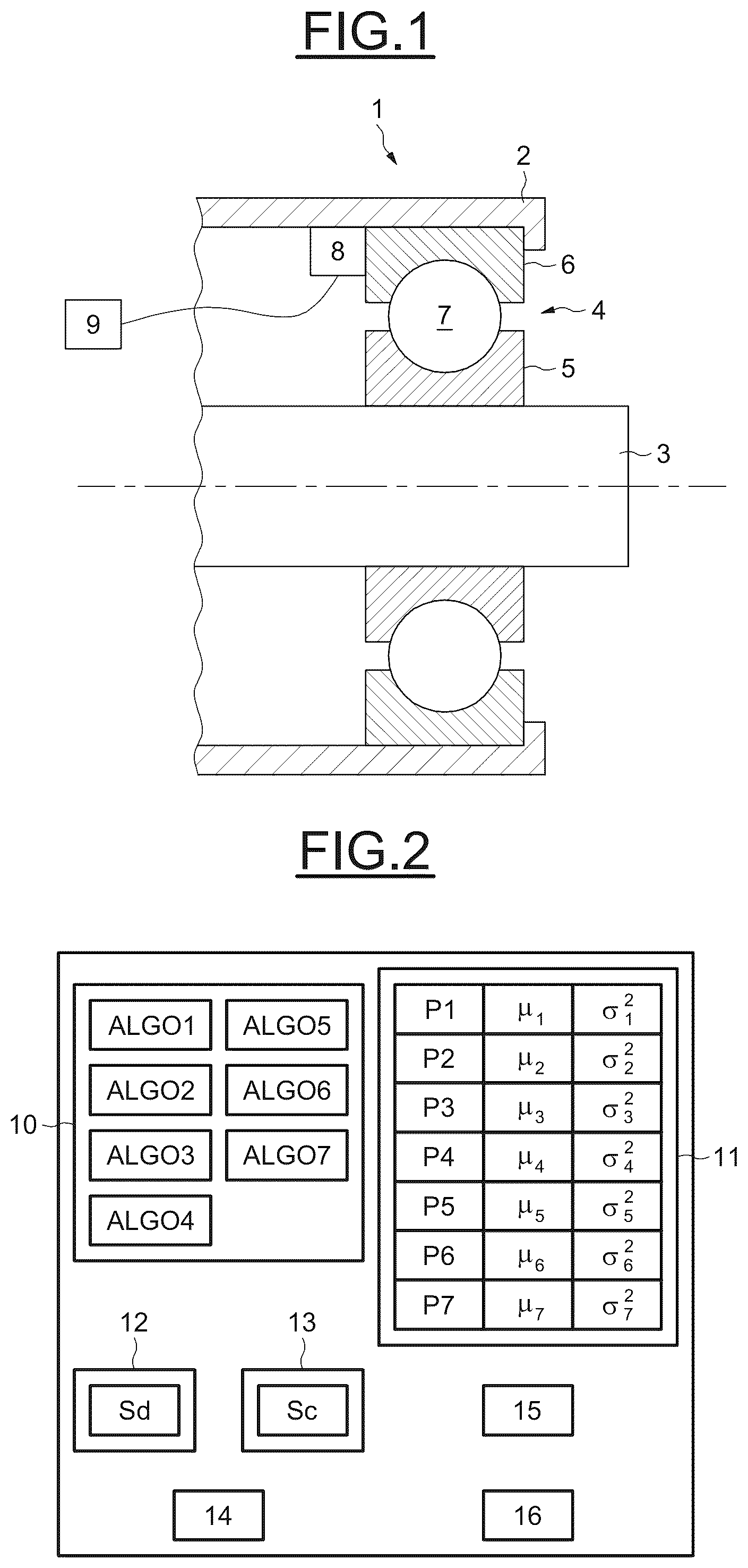 Patent US12313117 Figure 1 – Bearing device, and associated machine and method