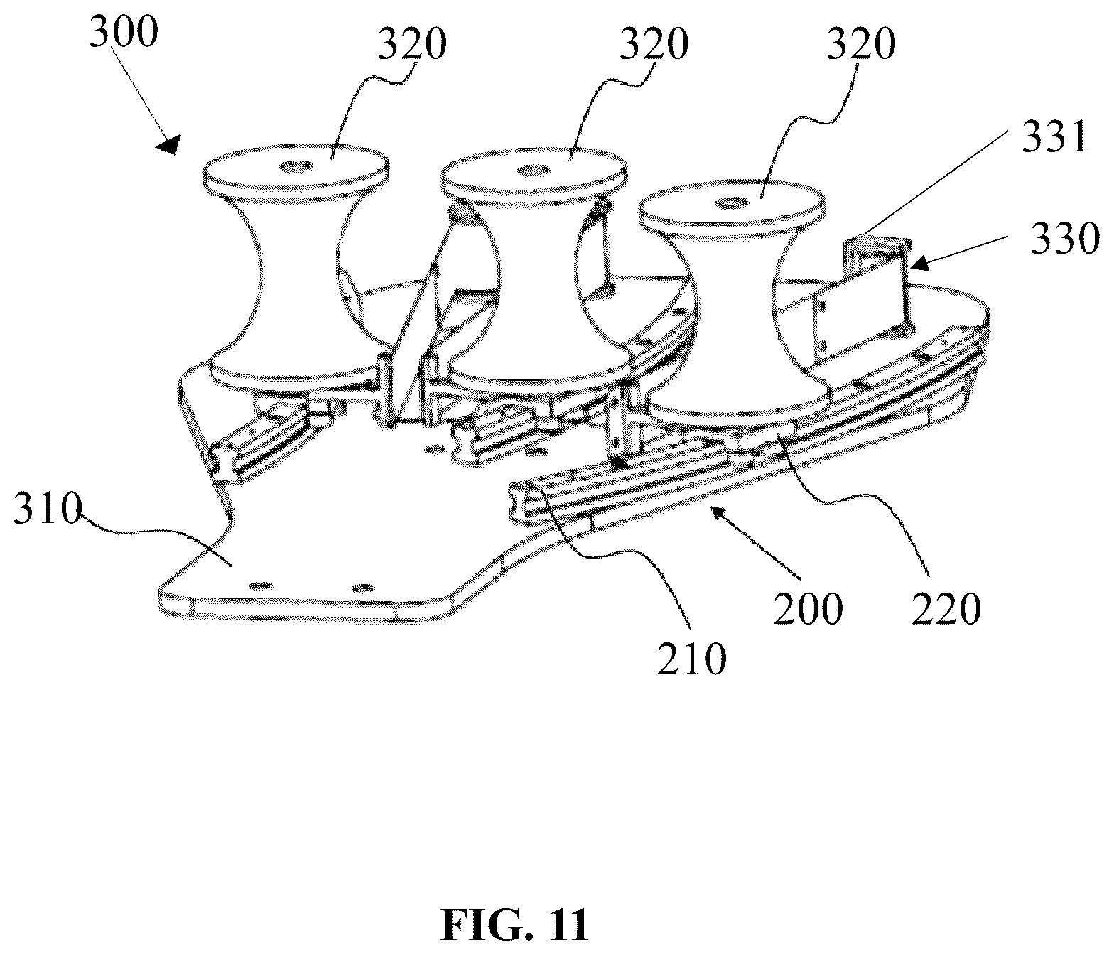 Patent US12313118 Figure 11 – Transmission mechanisms, cable management apparatus, and medical devices