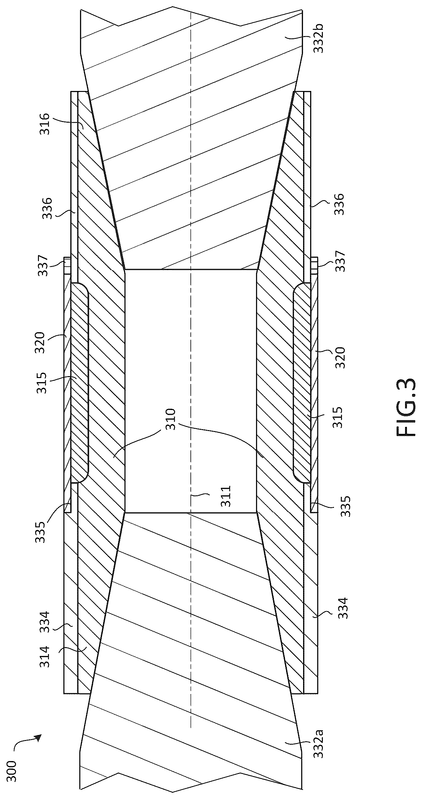 Patent US12313119 Figure 3 – Shaft assembly comprising an impact shield