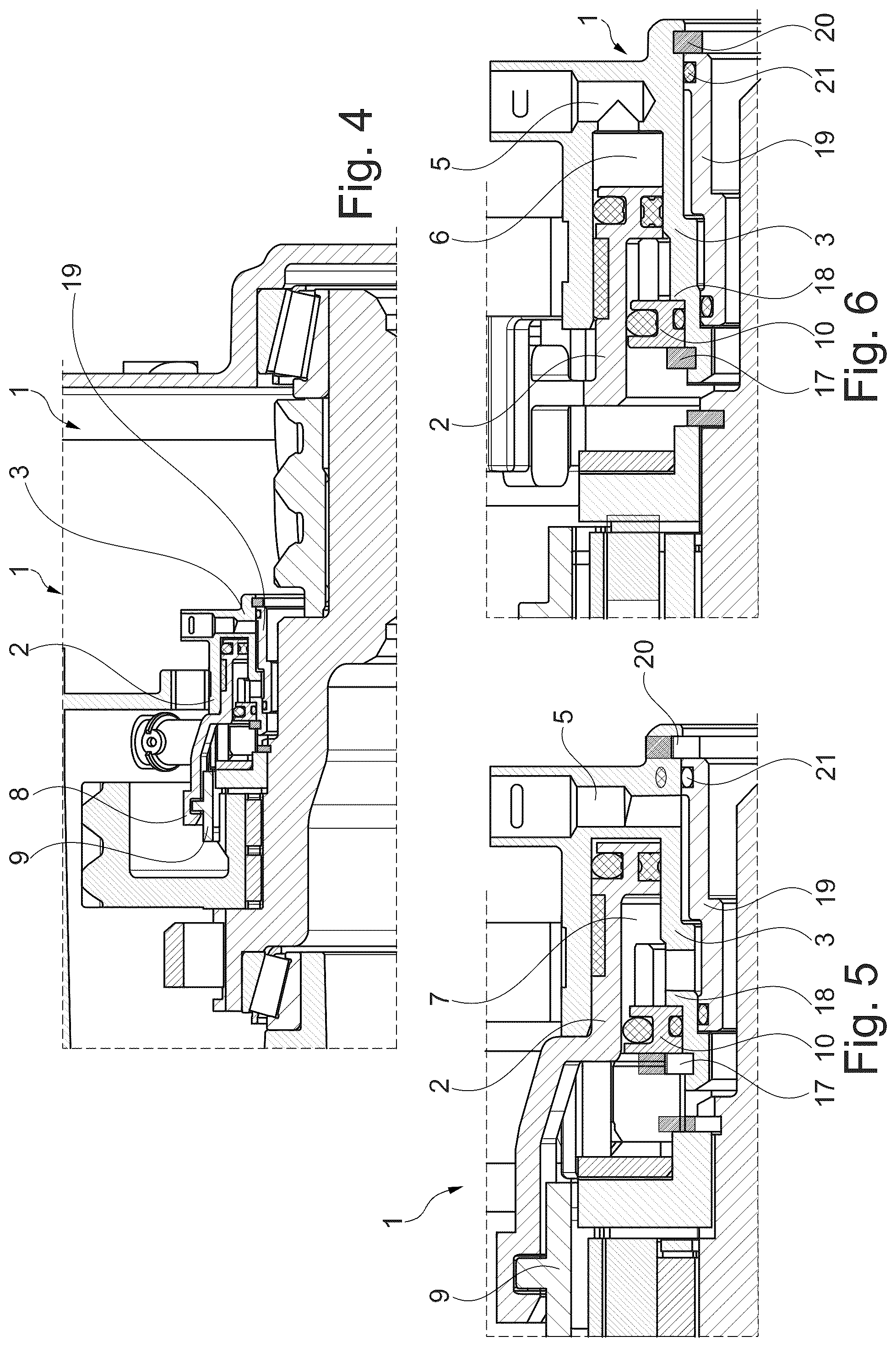 Patent US12313126 Figure 2 – Clutch with a piston that can be acted upon from both sides, and stop plate