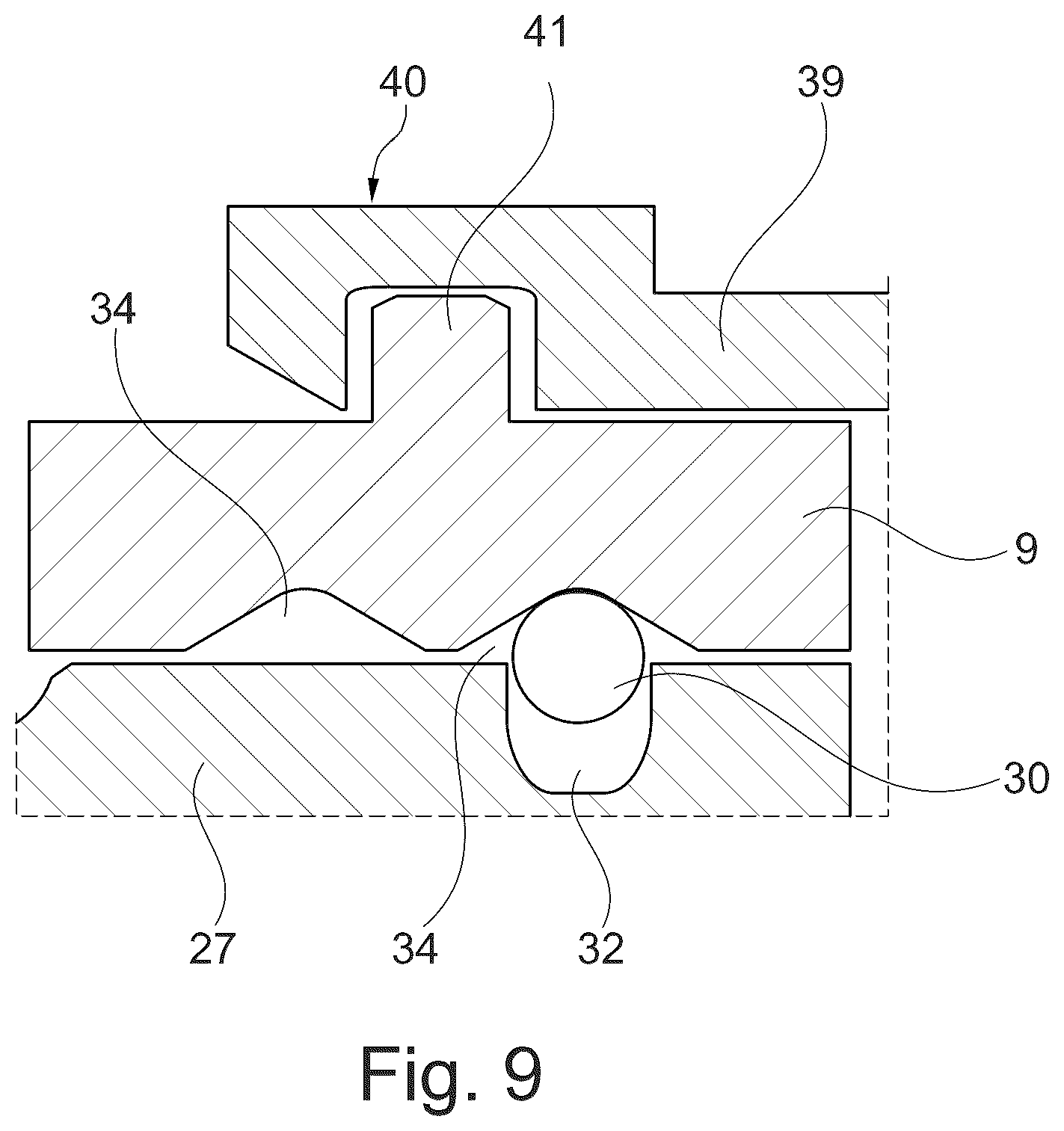 Patent US12313126 Figure 5 – Clutch with a piston that can be acted upon from both sides, and stop plate