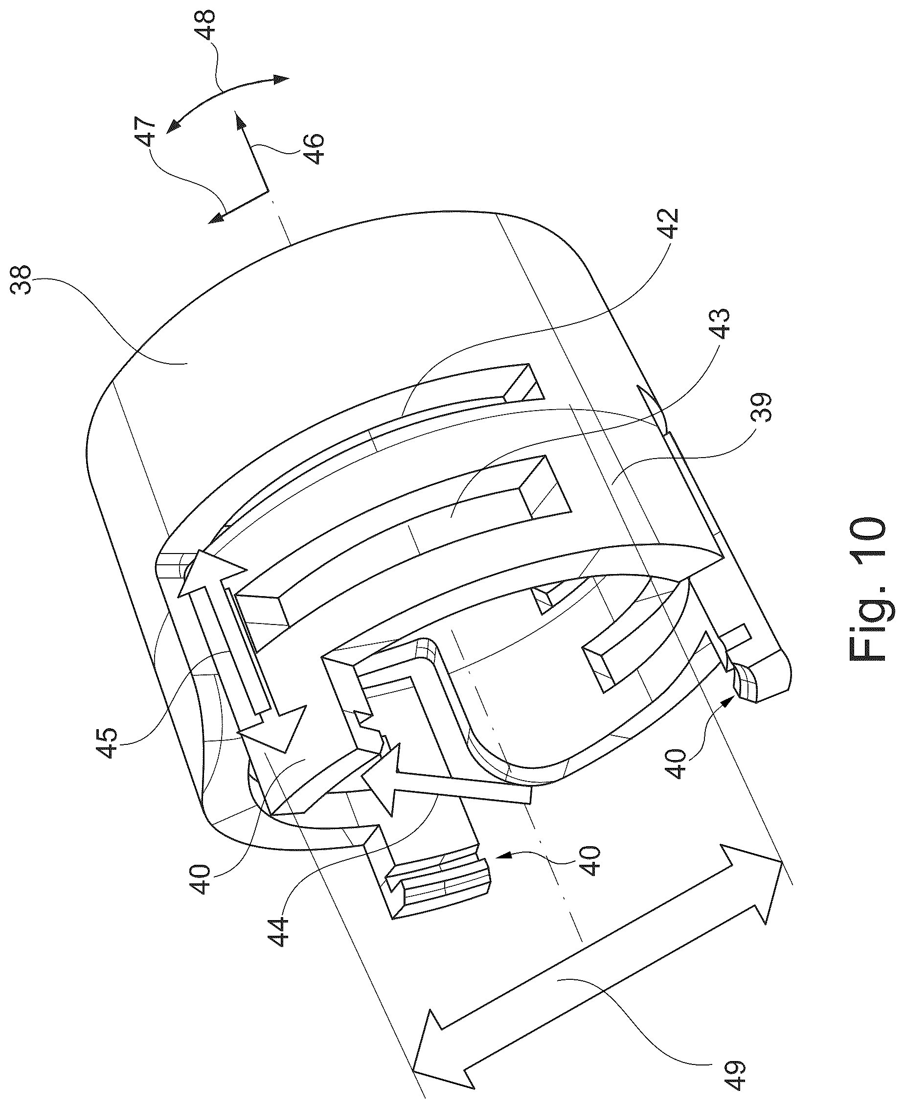 Patent US12313126 Figure 6 – Clutch with a piston that can be acted upon from both sides, and stop plate