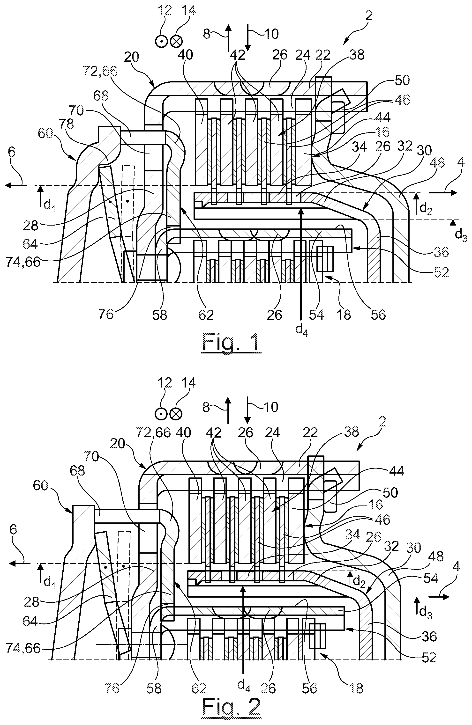 Patent US12313127 Figure 1 – Clutch device