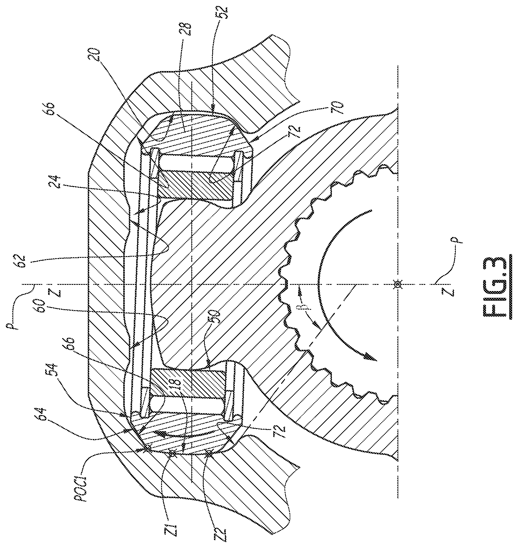 Patent US12313129 Figure 3 – Tripod type constant velocity joint