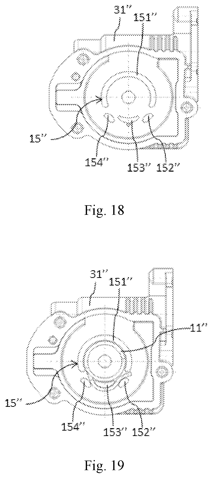 Patent US12313130 Figure 9 – One-way damping structure and adjusting assembly comprising one-way damping structure