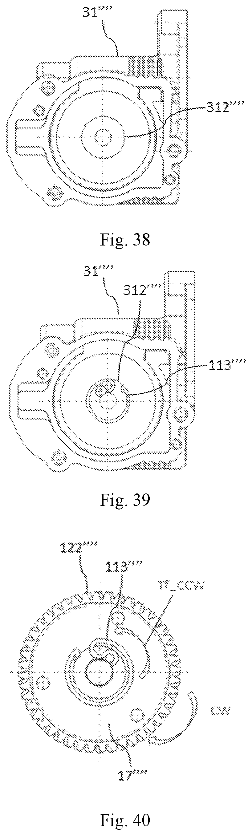 Patent US12313130 Figure 17 – One-way damping structure and adjusting assembly comprising one-way damping structure