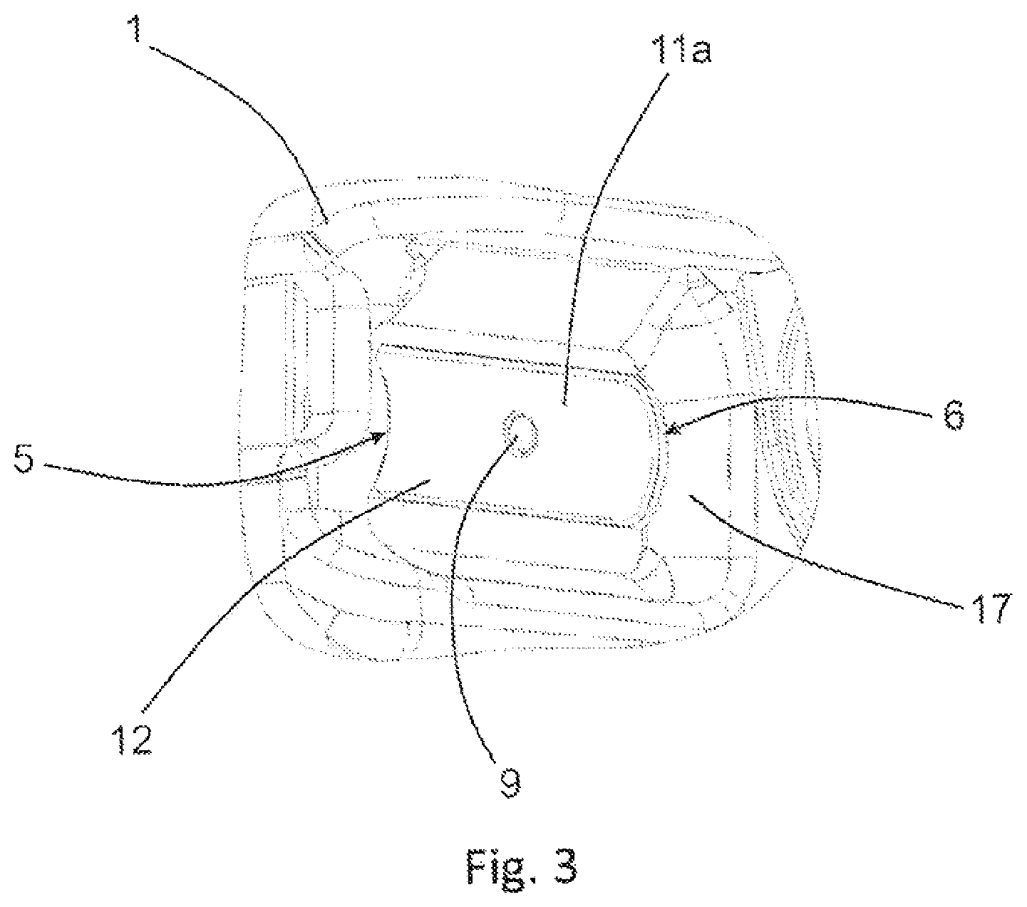 Patent US12313133 Figure 2 – Disk brake and shell assembly for pressure transmission in a brake application device of a disk brake