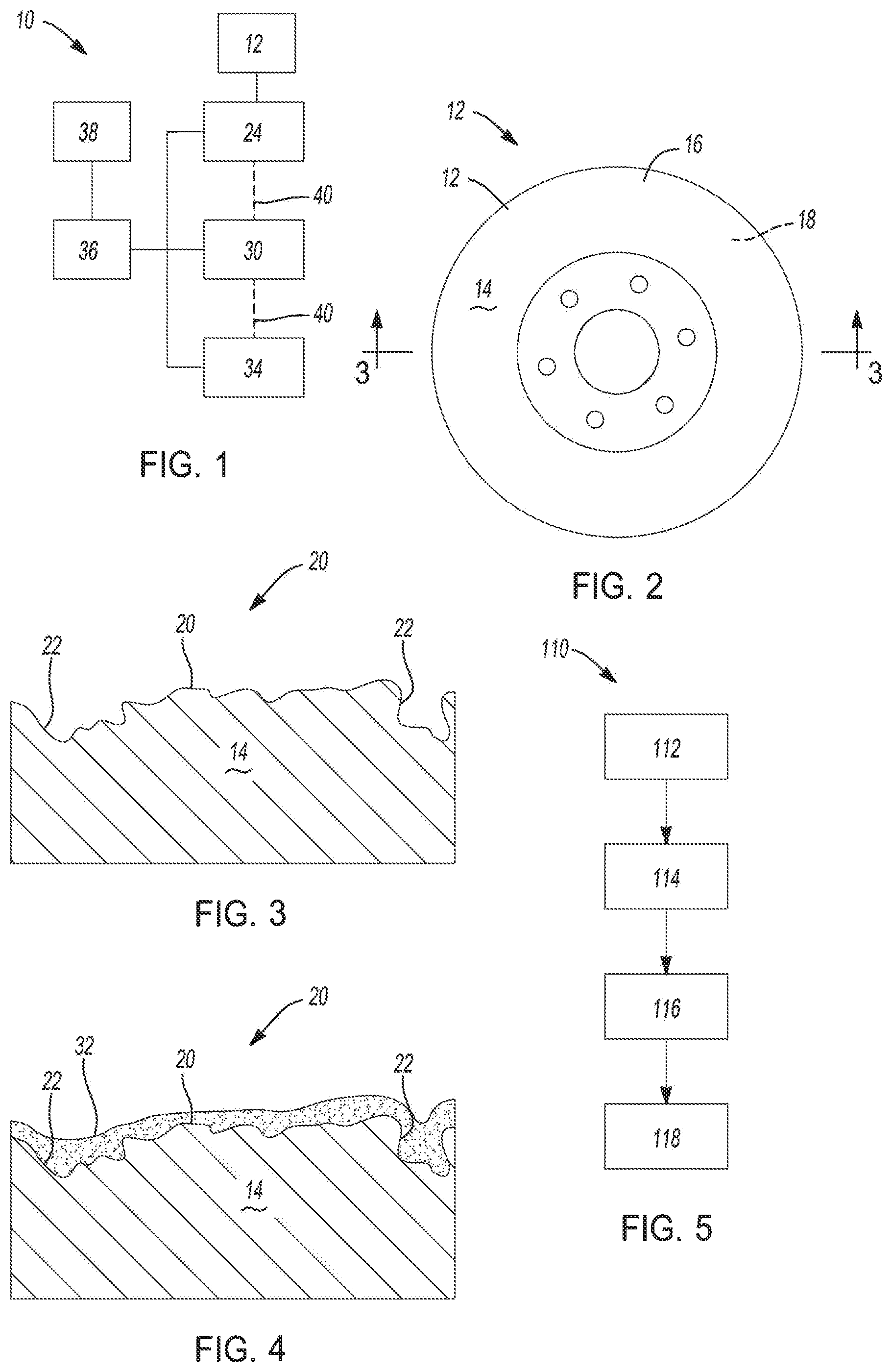 Patent US12313134 Figure 1 – System and method of making an enhanced brake rotor with improved corrosion resistance