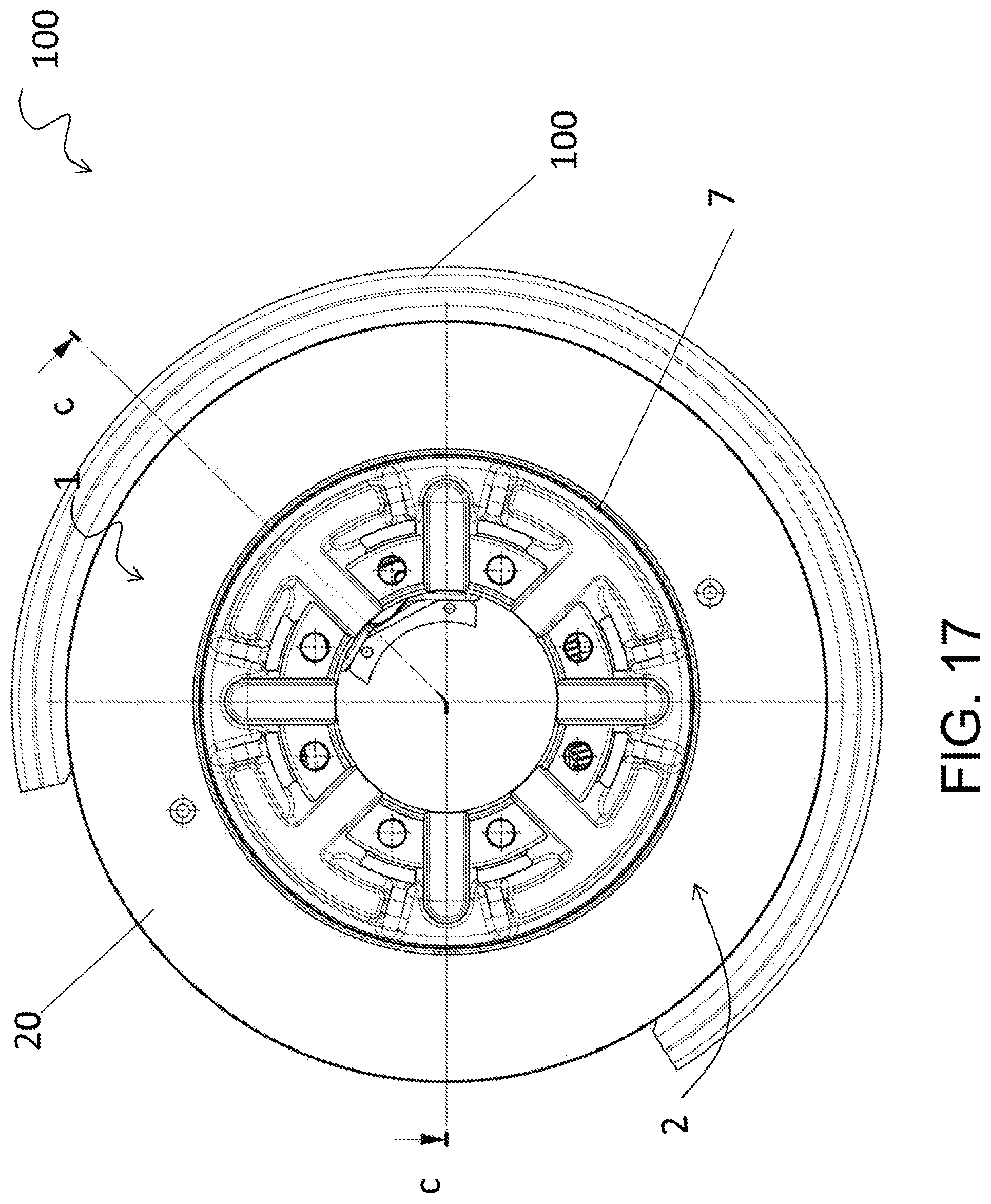 Patent US12313136 Figure 17 – Ventilated brake rotor
