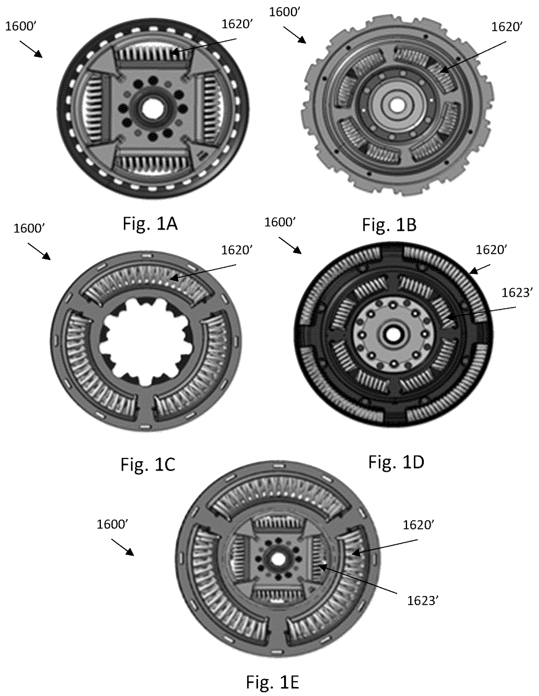 Patent US12313142 Figure 1 – Shock absorber with mechanical stop for torque converter