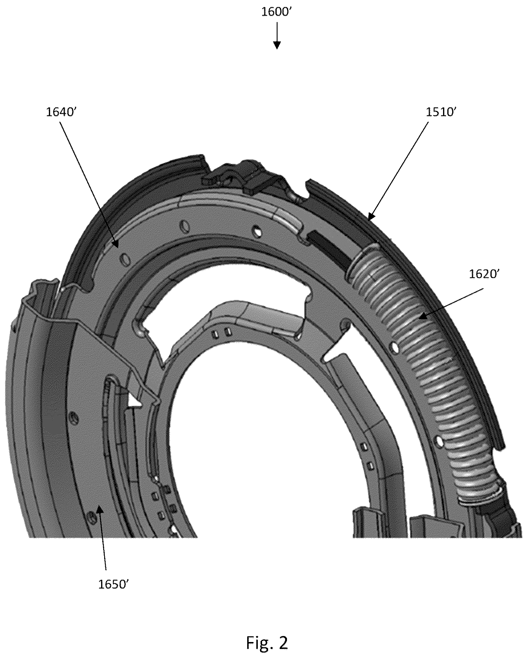 Patent US12313142 Figure 2 – Shock absorber with mechanical stop for torque converter