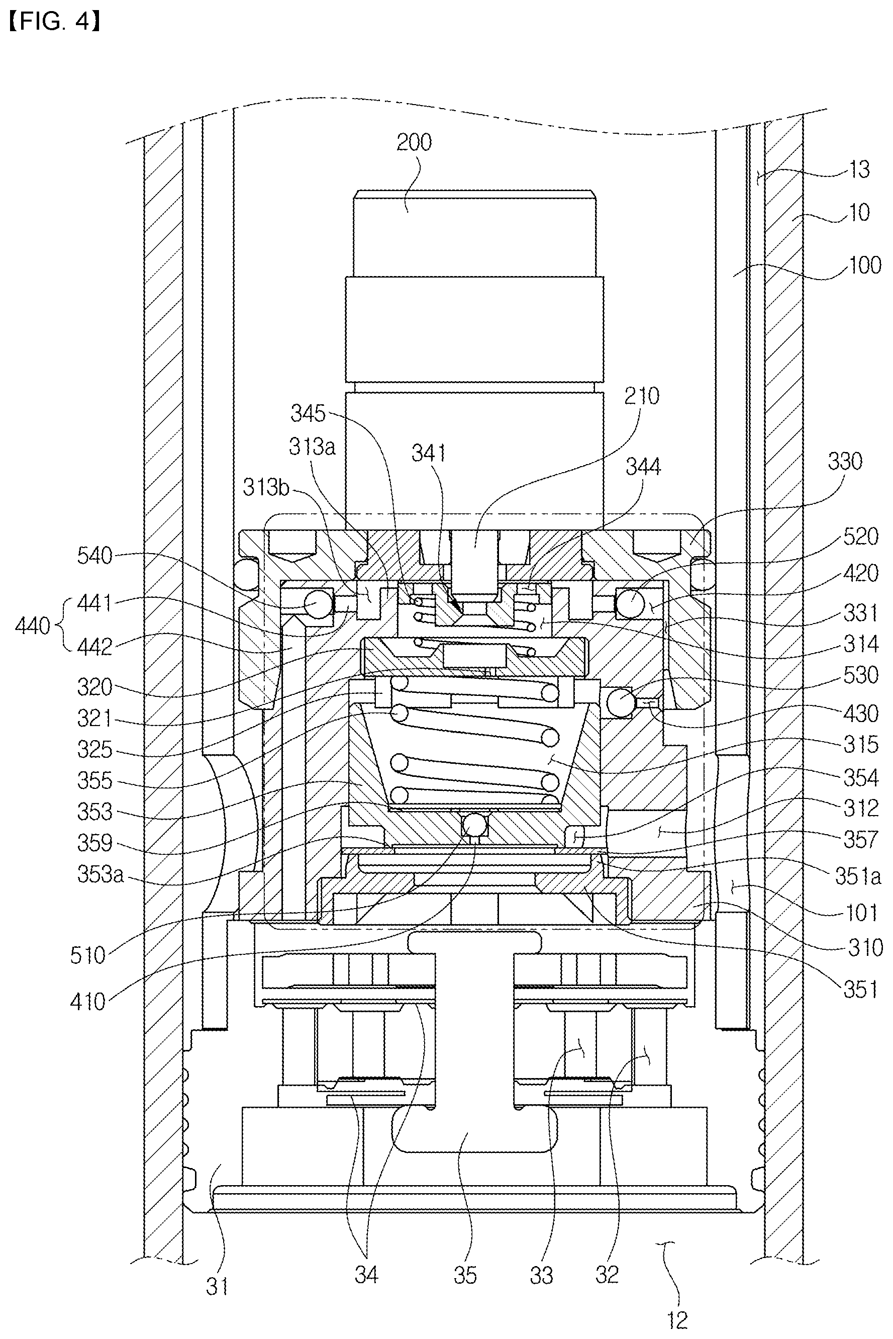 Patent US12313144 Figure 4 – Damping force variable valve assembly