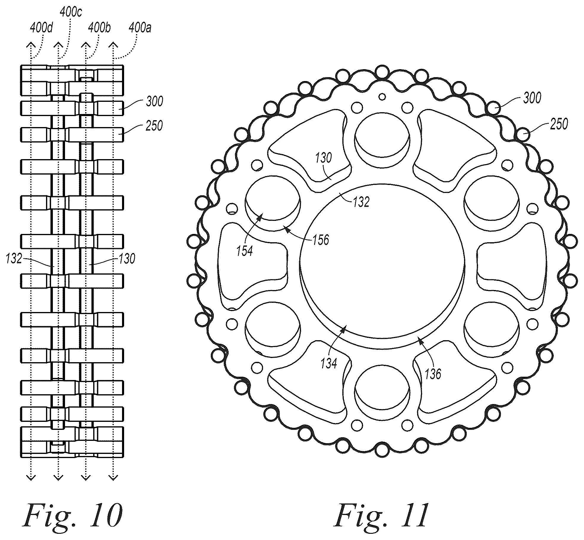 Patent US12313146 Figure 6 – Cycloid gear assembly with alternating contact between transfer members and pins and related technology