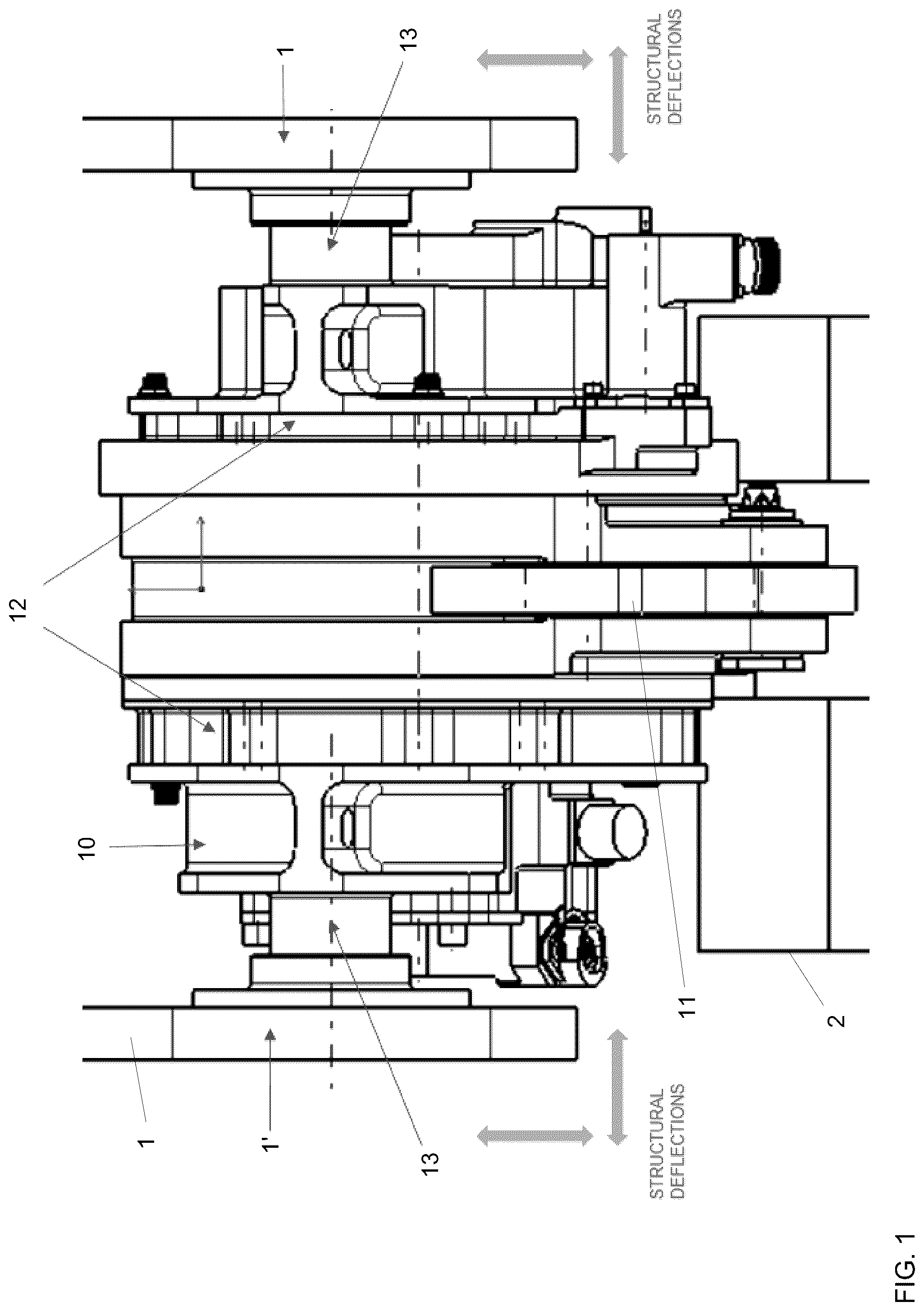 Patent US12313148 Figure 1 – Attachment for rotary actuator to wing