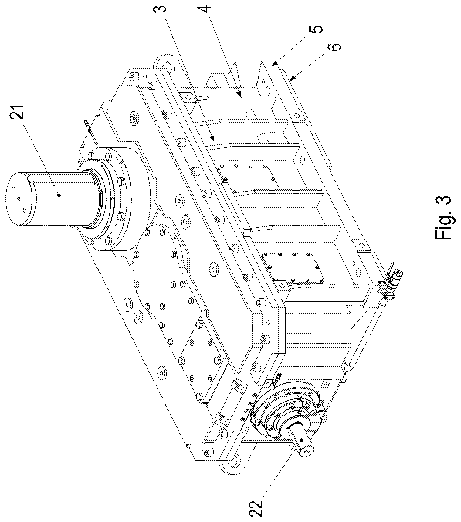 Patent US12313155 Figure 3 – Gear unit including a housing having a lower part and a cover part