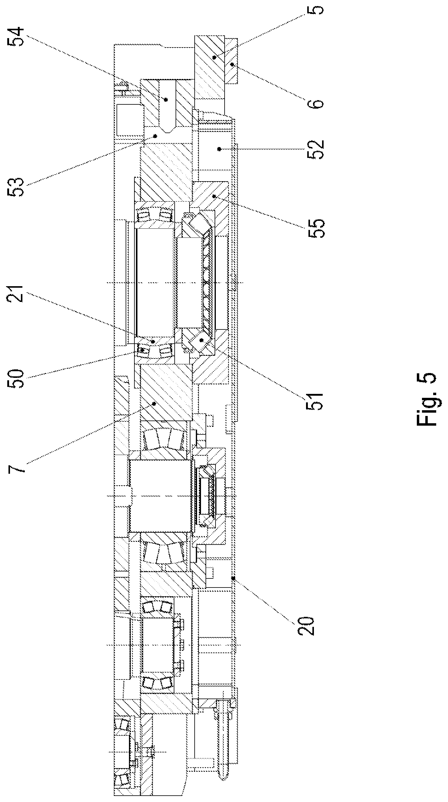 Patent US12313155 Figure 5 – Gear unit including a housing having a lower part and a cover part