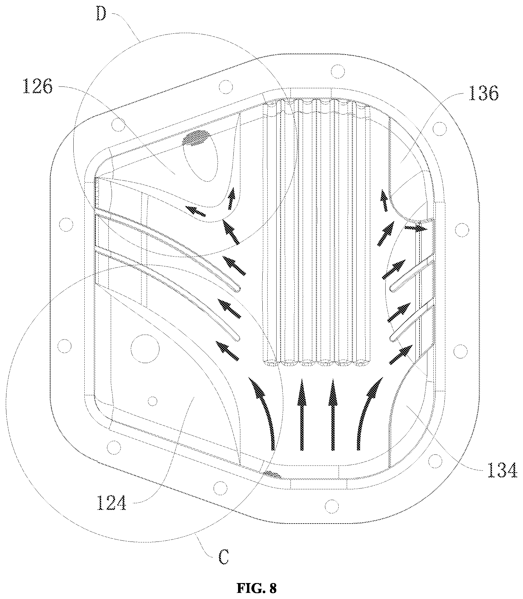 Patent US12313157 Figure 7 – Differential cover having diversion structure