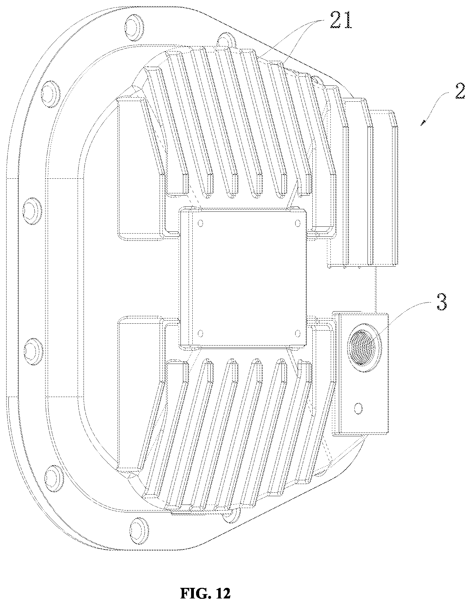 Patent US12313157 Figure 11 – Differential cover having diversion structure