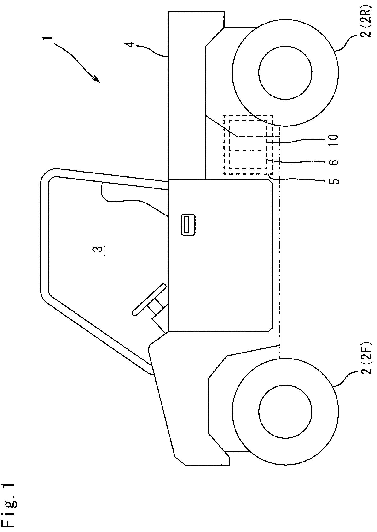 Patent US12313159 Figure 1 – Transmission and utility vehicle with transmission