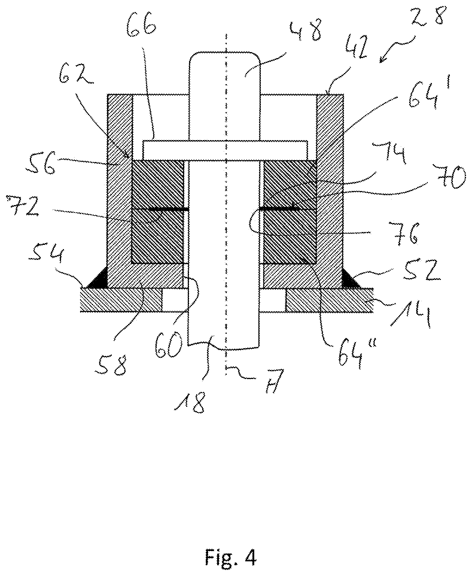 Patent US12313165 Figure 4 – Butterfly valve assembly, in particular for a gas flow in a fuel cell system