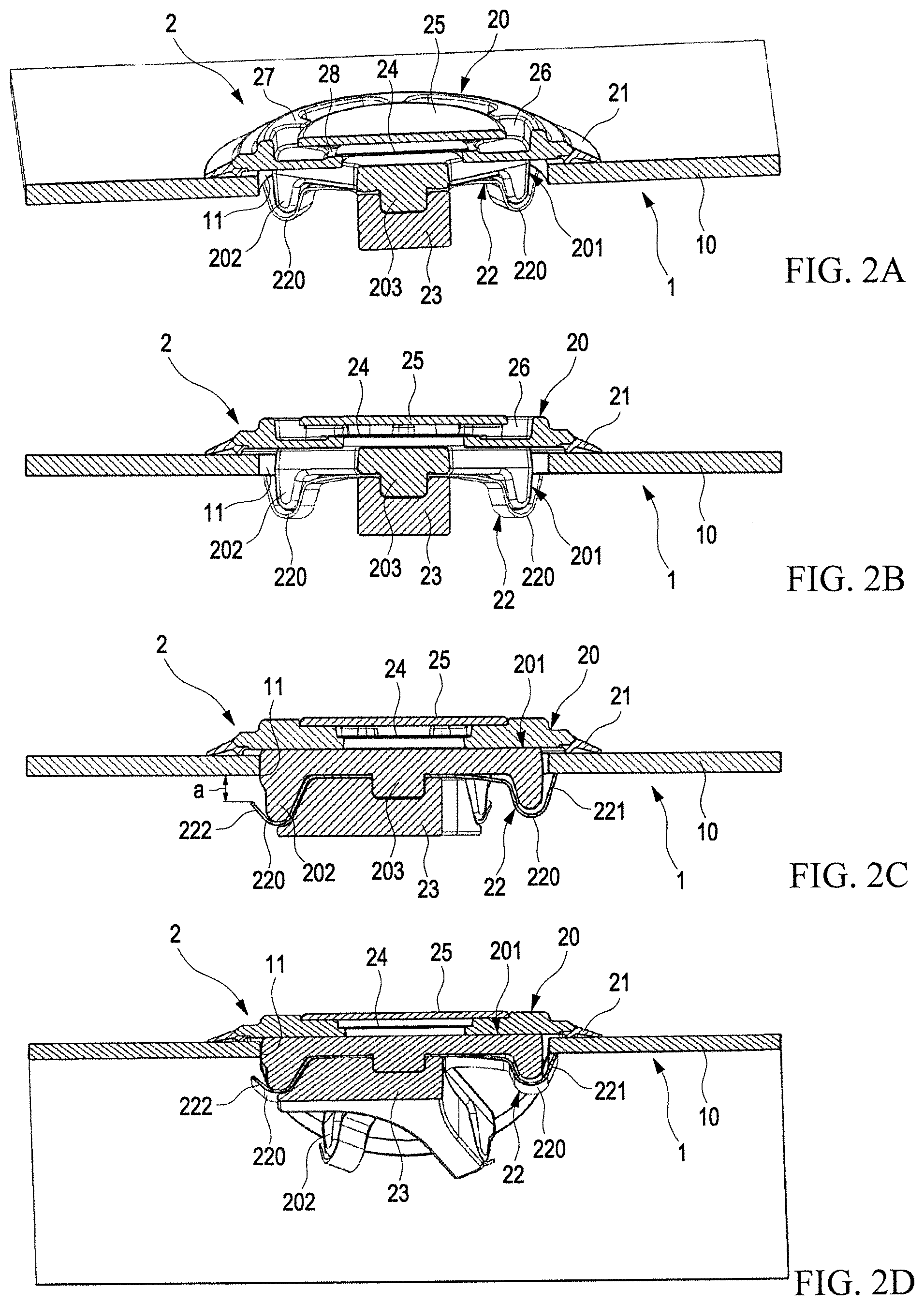 Patent US12313174 Figure 2 – Pressure-relief valve for reducing pressure arising in a cell-like cavity, such as a battery cell